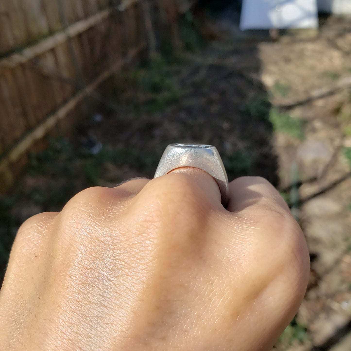 Triple moon wax seal signet ring