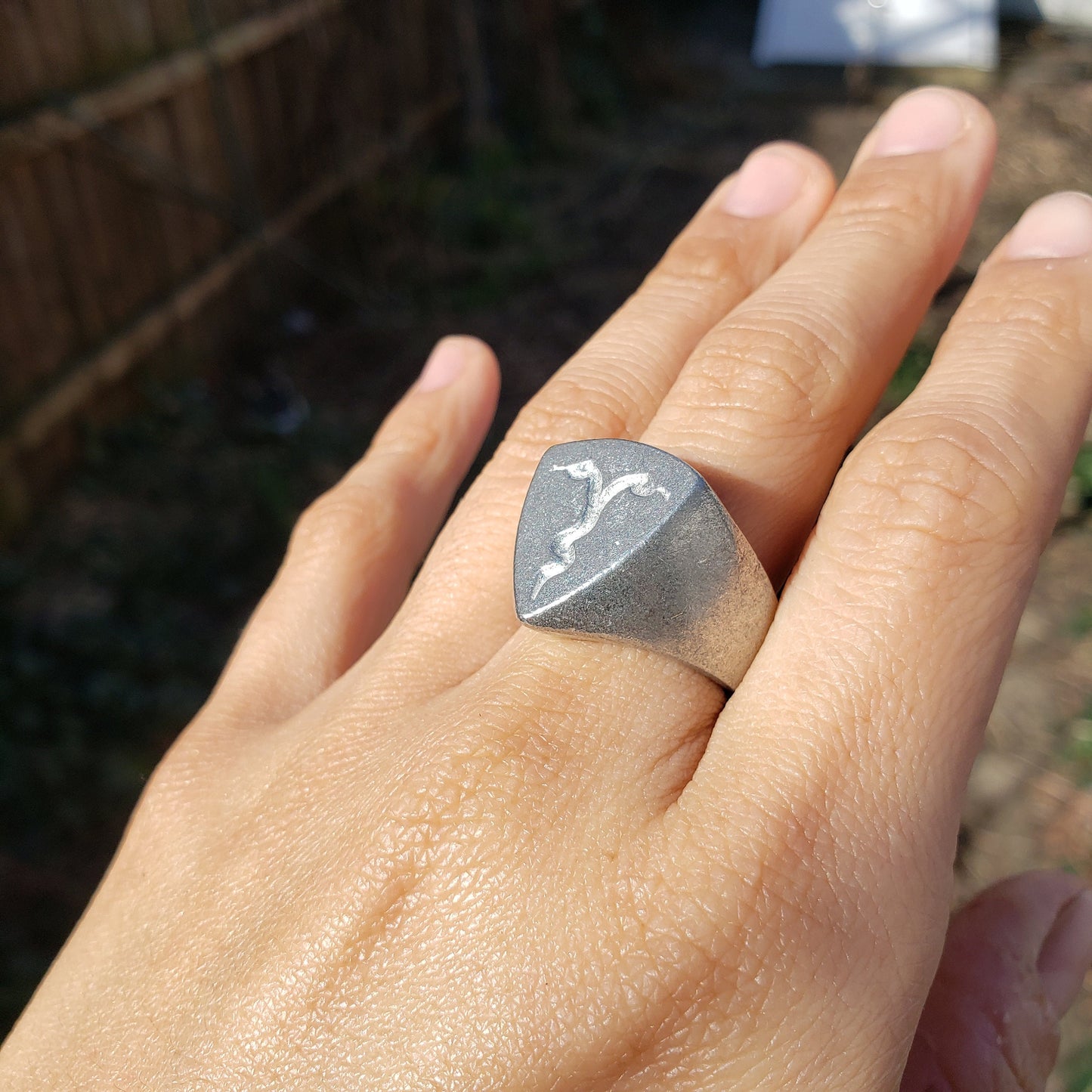 2 headed snake wax seal signet ring