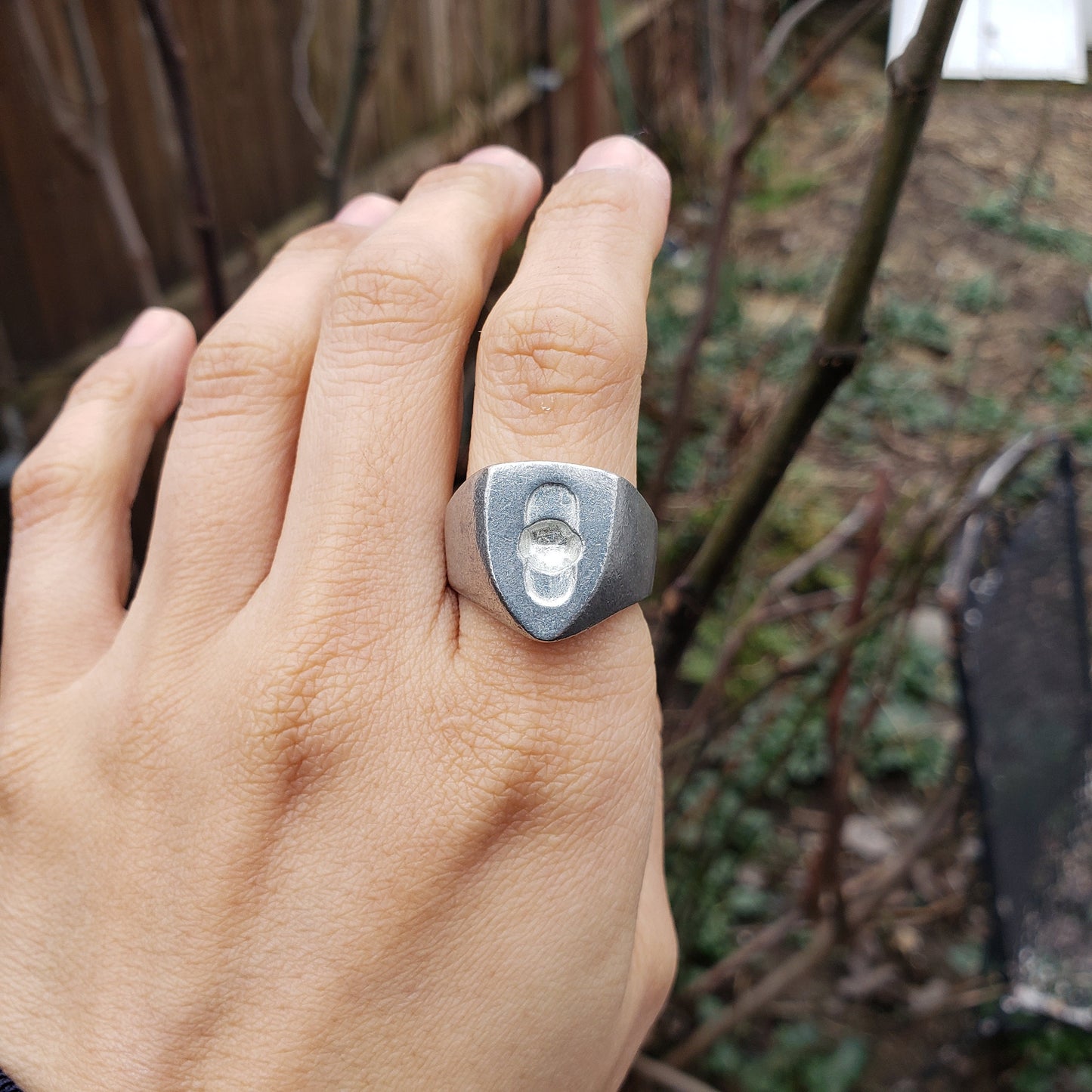 Deer stalker hat wax seal signet ring