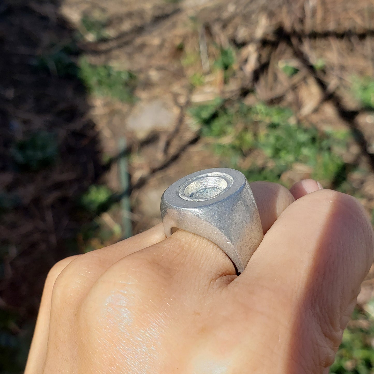 Pork pie hat wax seal signet ring