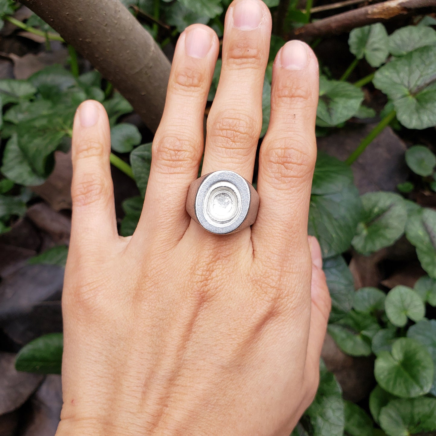 Pork pie hat wax seal signet ring