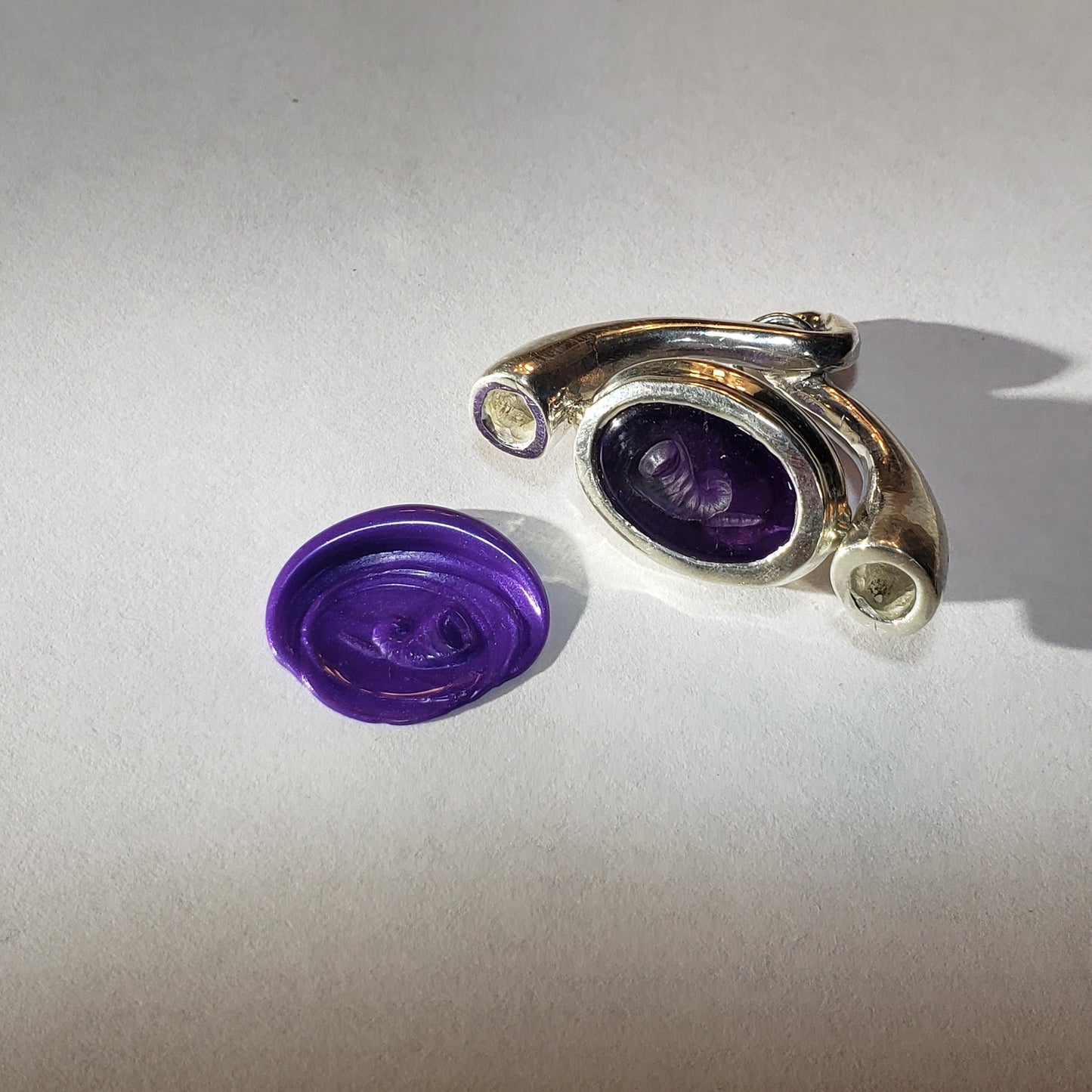 Amethyst horn pendant