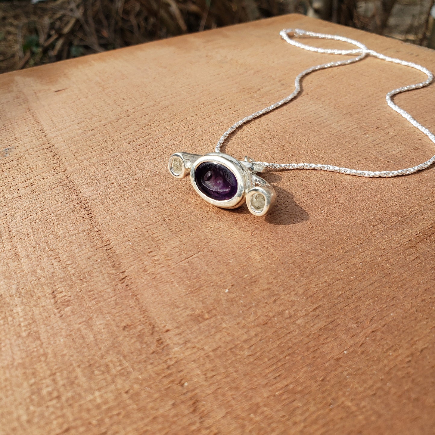 Amethyst horn pendant