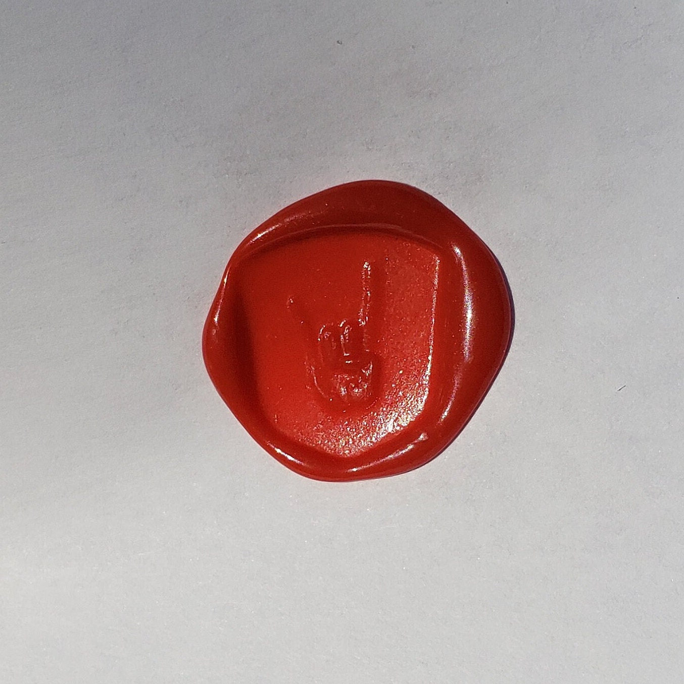 Hand horn wax seal signet ring