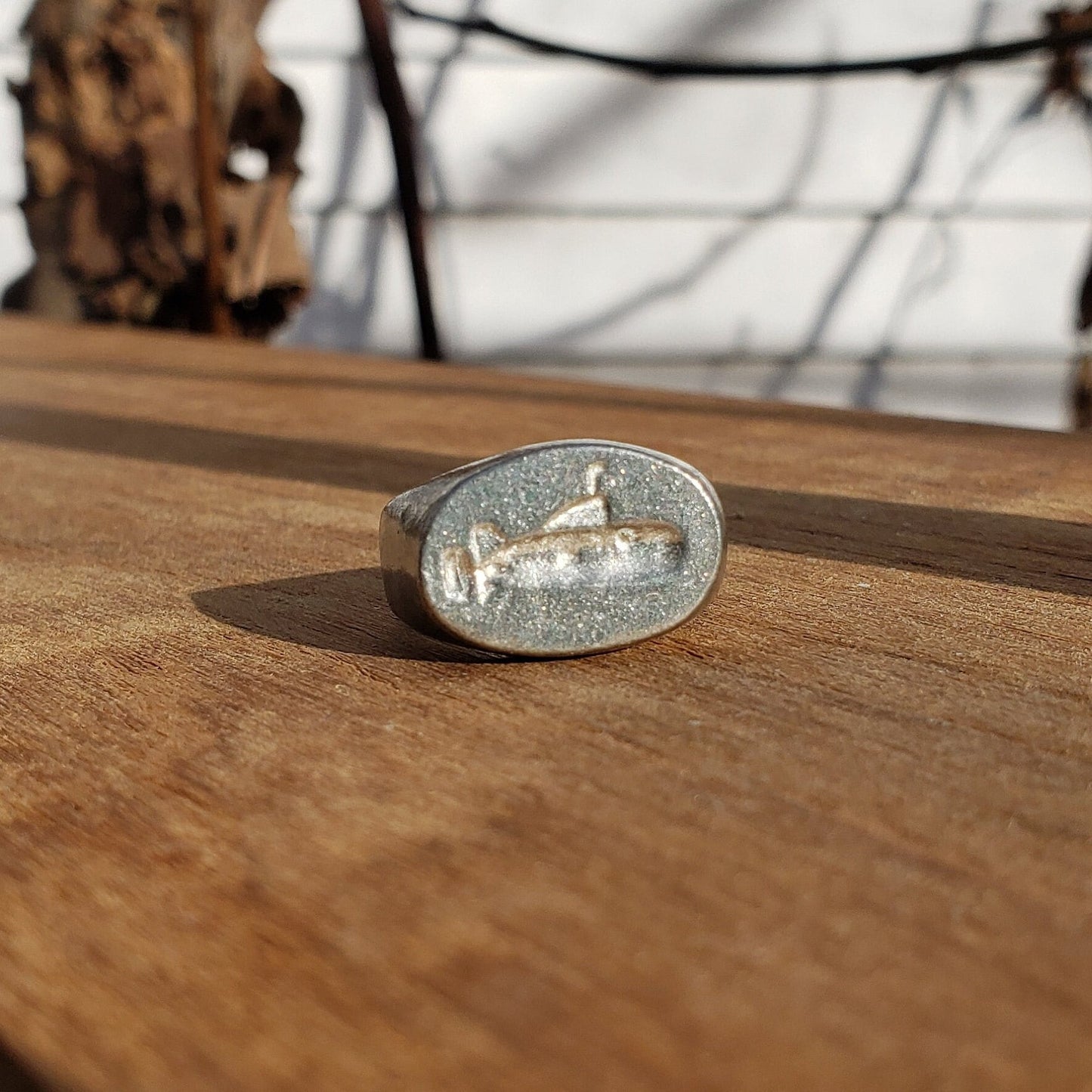 Submarine wax seal signet ring