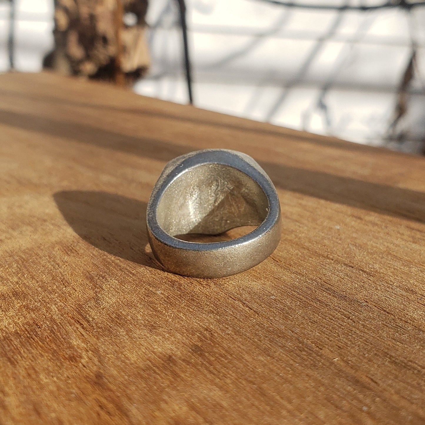 Hand horn wax seal signet ring