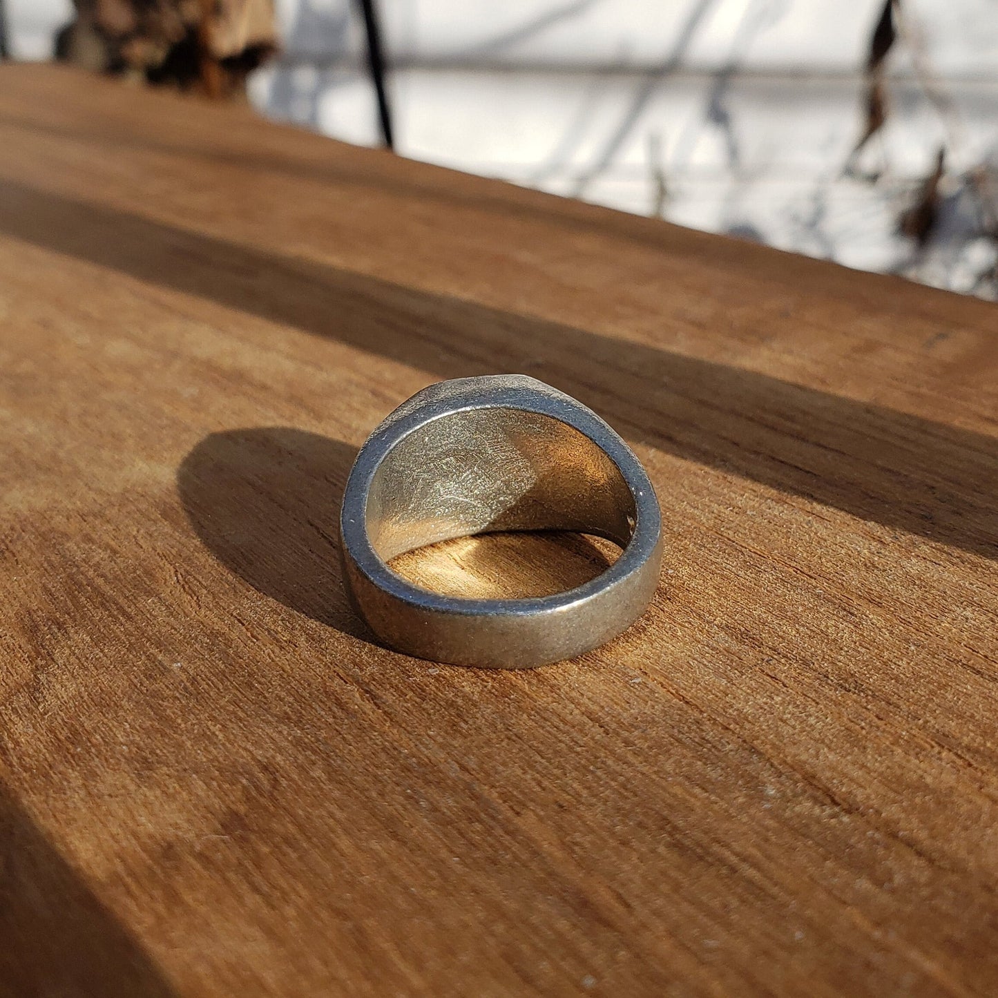 Ace of spades wax seal signet ring