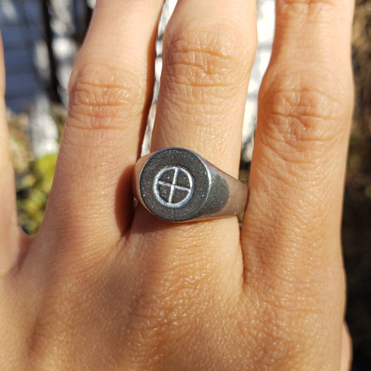 Earth sign wax seal signet ring