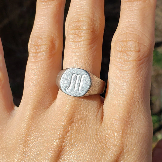 Scorpio sign wax seal signet ring