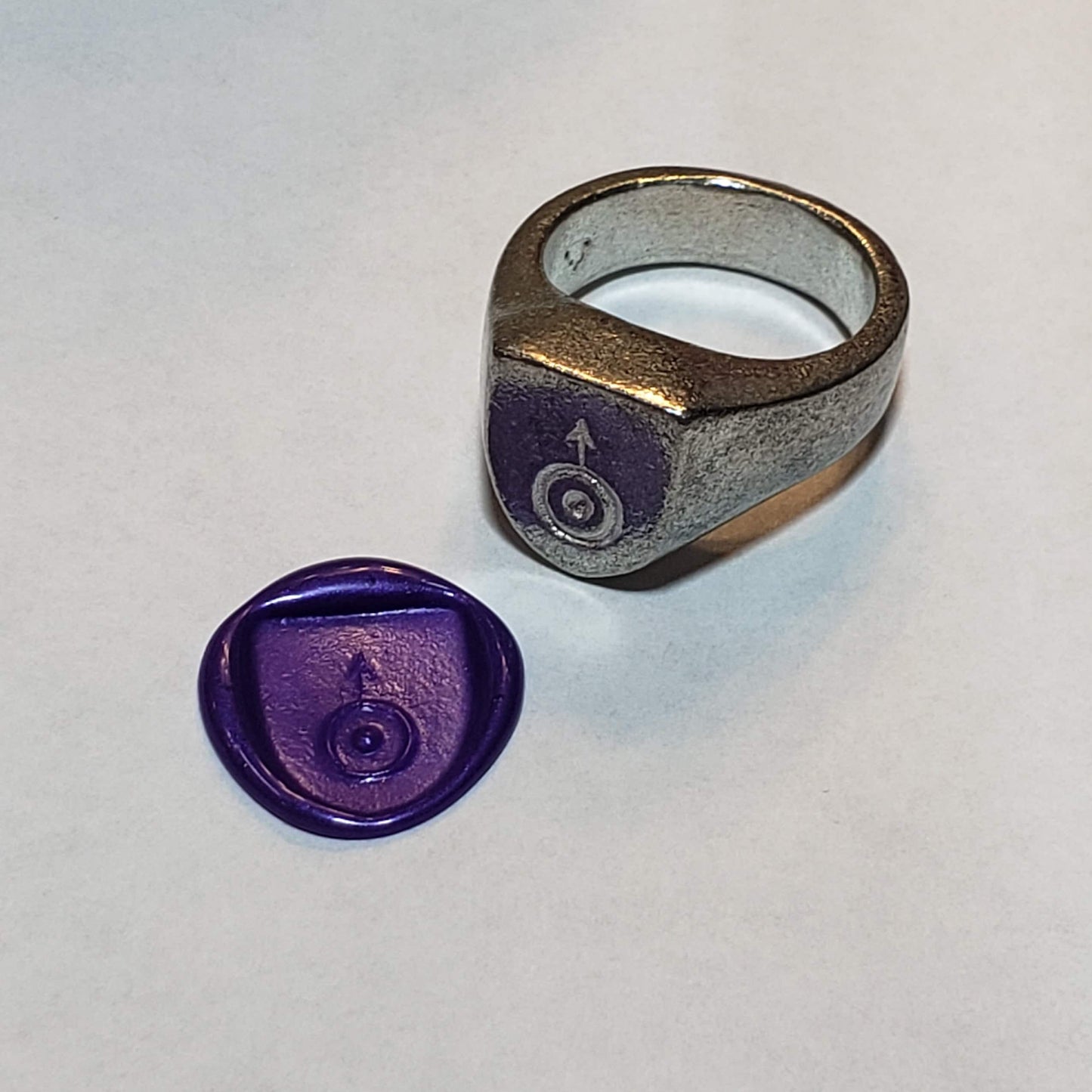 Uranus sign wax seal signet ring