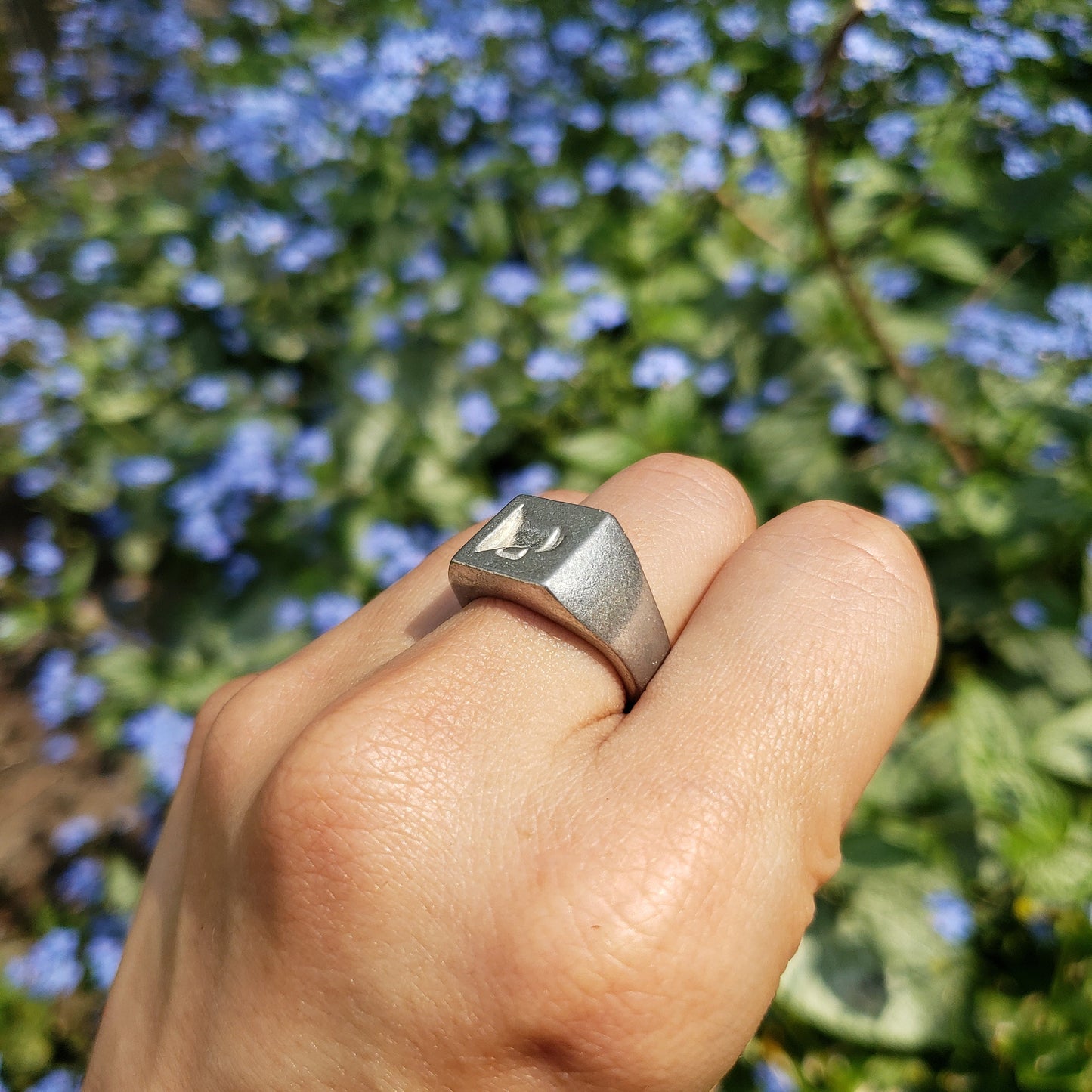 Bullhorn wax seal signet ring