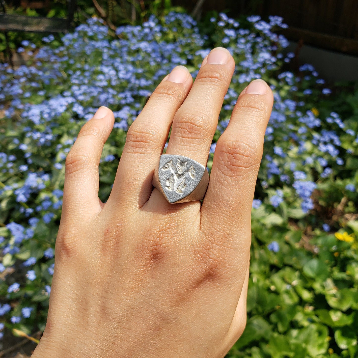 Cerberus wax seal signet ring