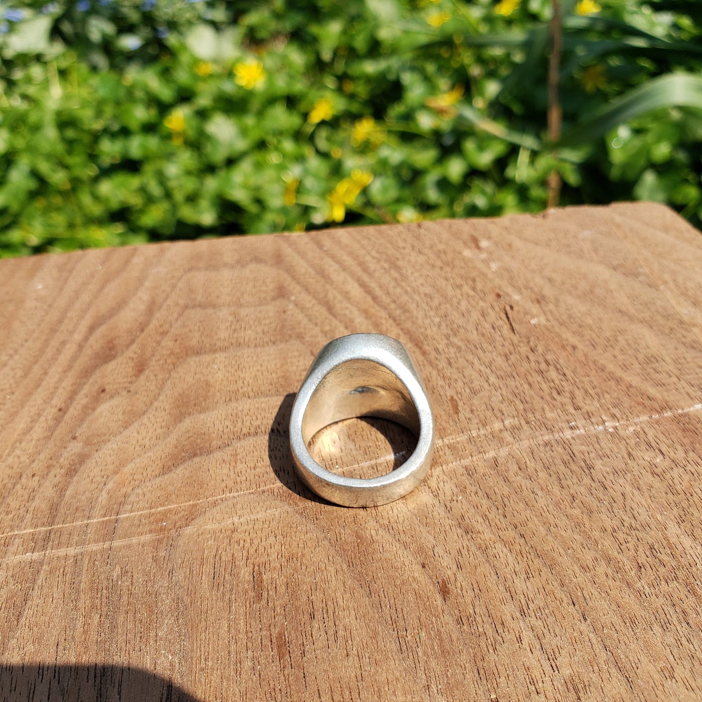 Dandelion wax seal signet ring