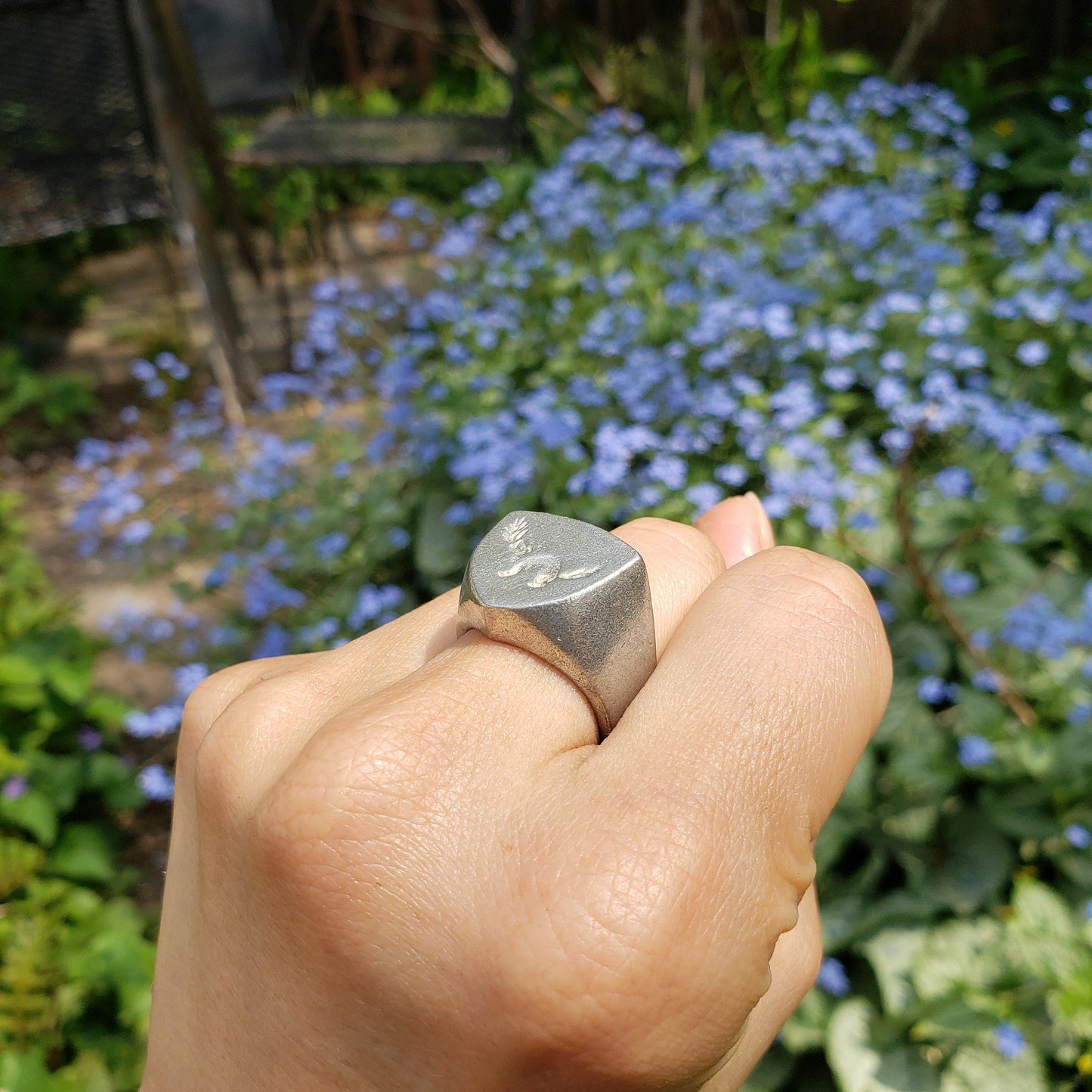 Fire ferret wax seal signet ring