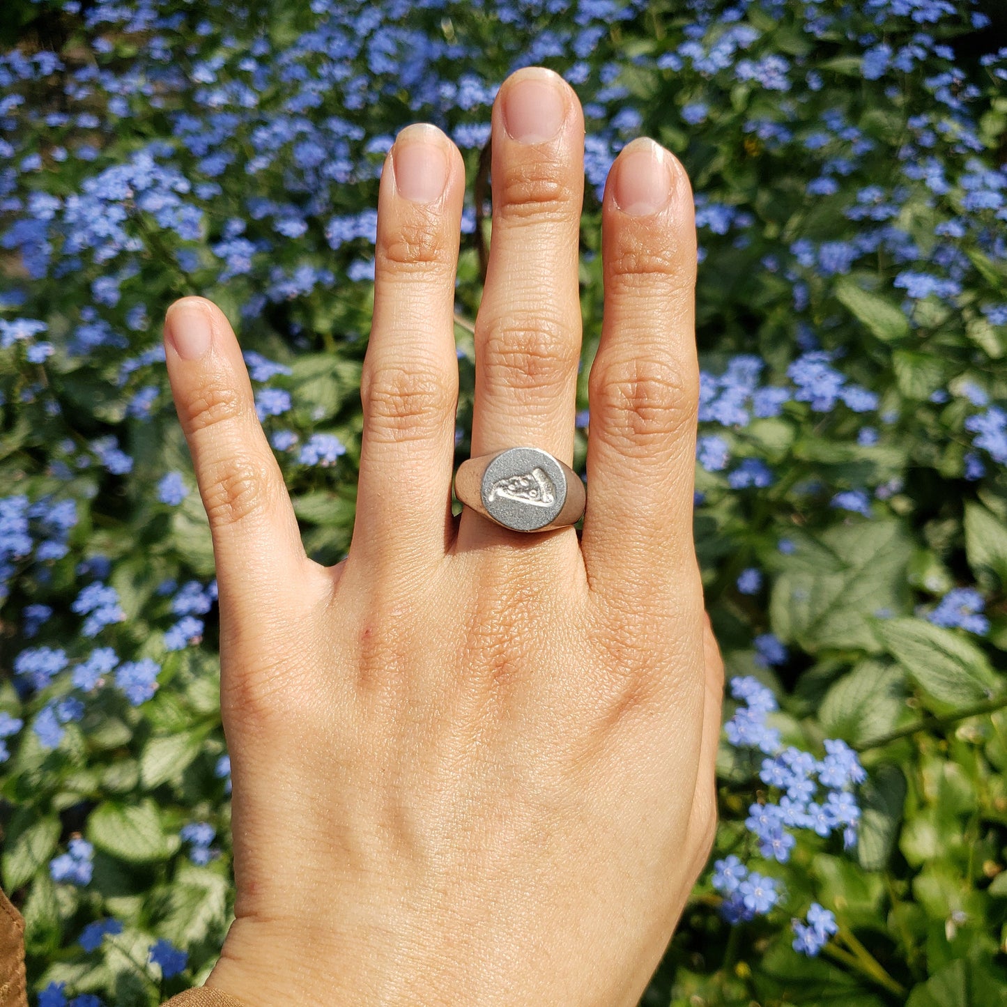 Pizza wax seal signet ring