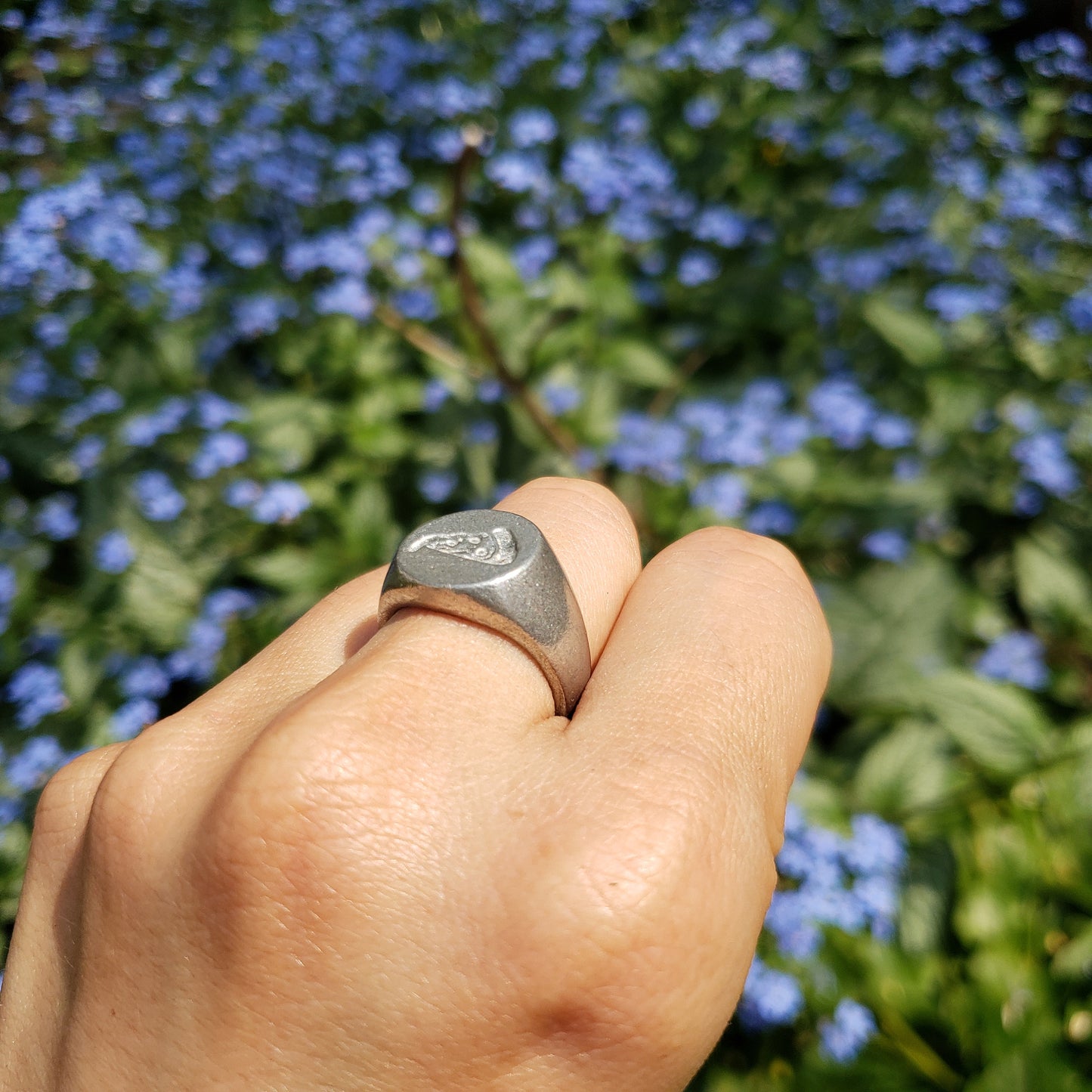 Pizza wax seal signet ring