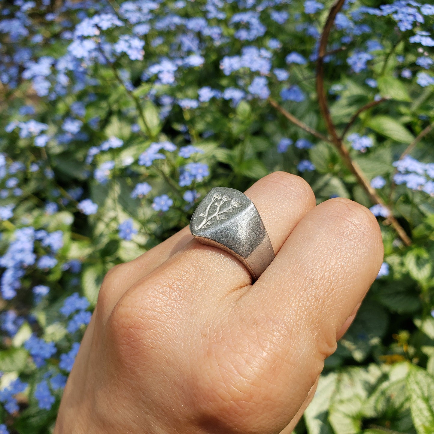 Yarrow wax seal signet ring