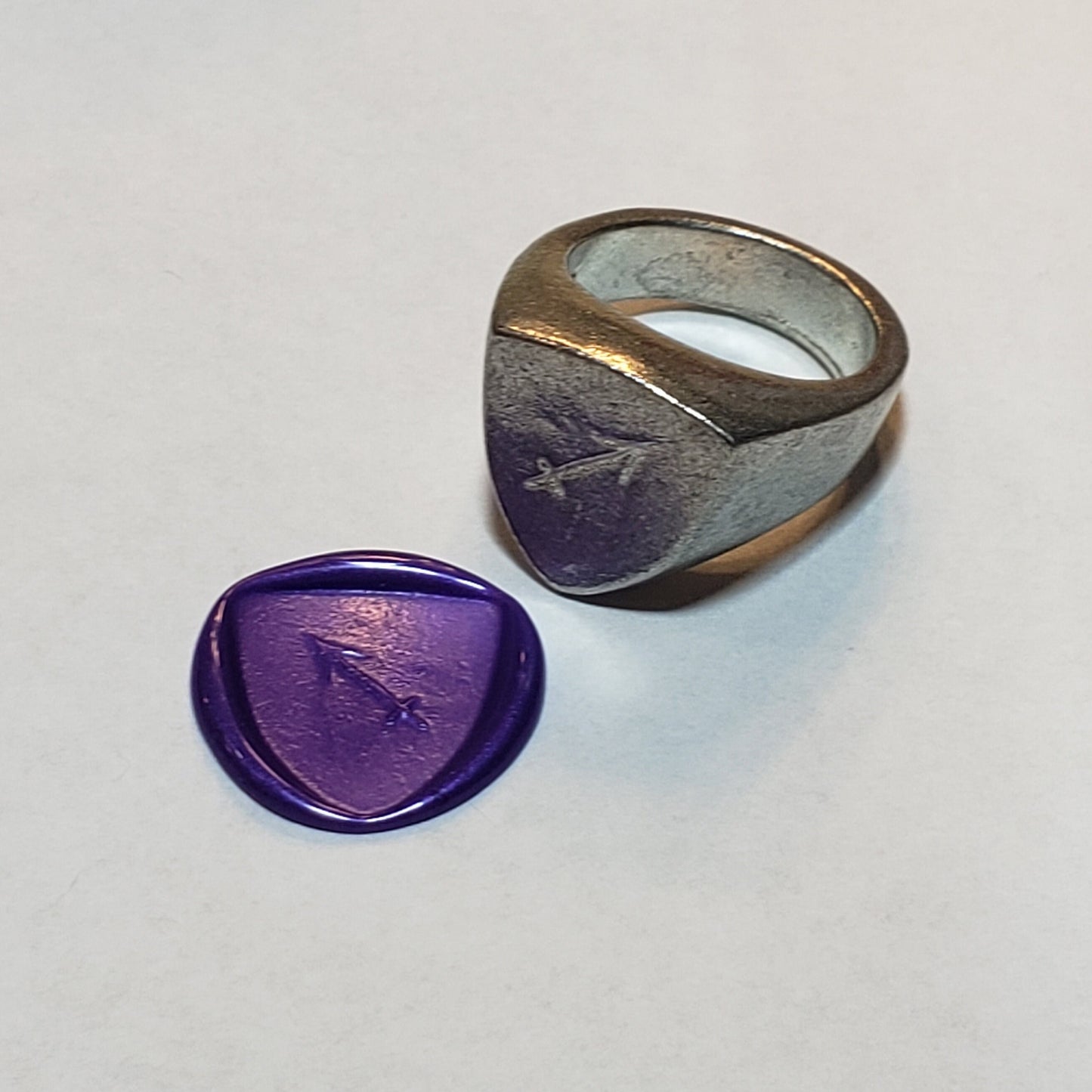 Sagittarius sign wax seal signet ring