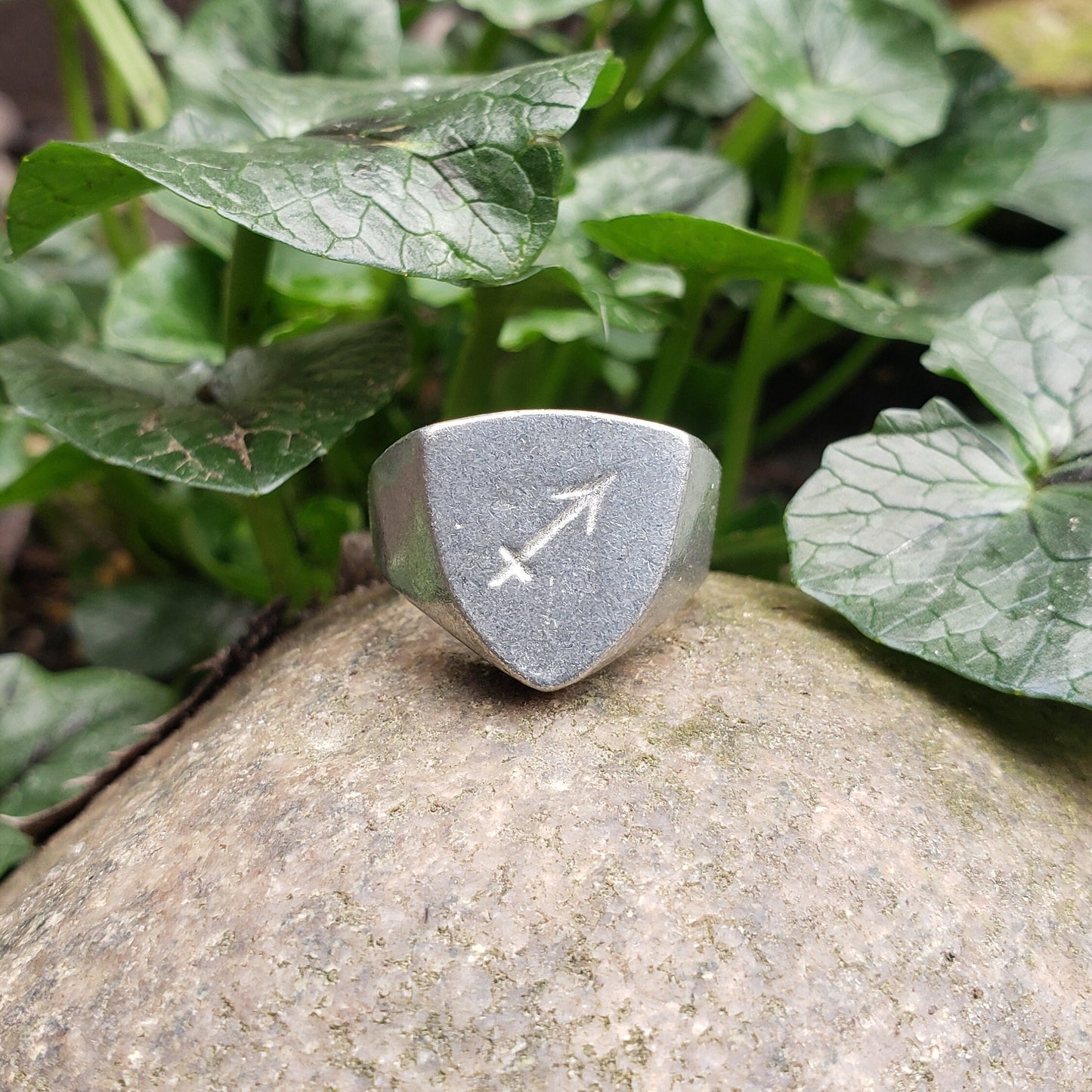 Sagittarius sign wax seal signet ring