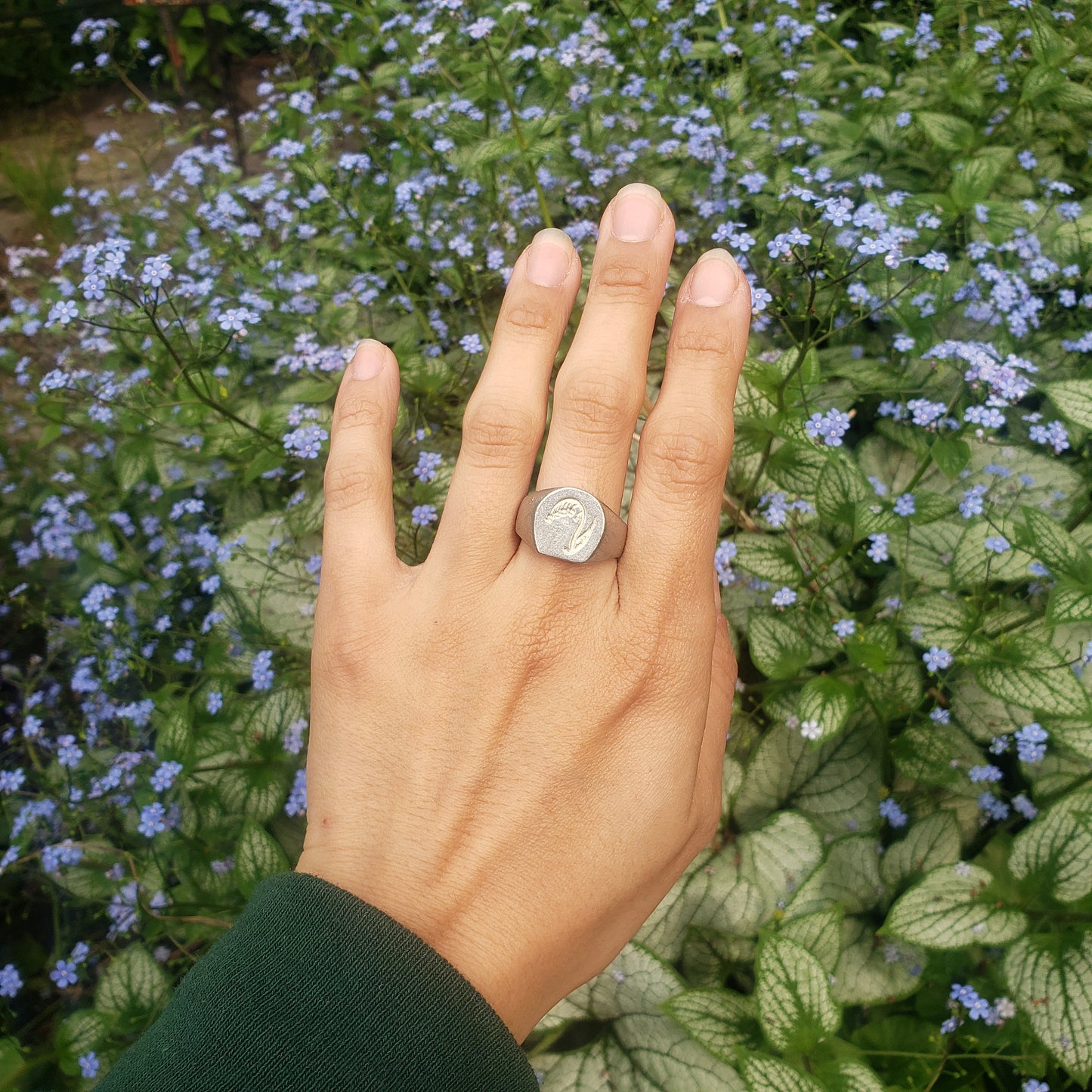 Lily of the valley wax seal signet ring