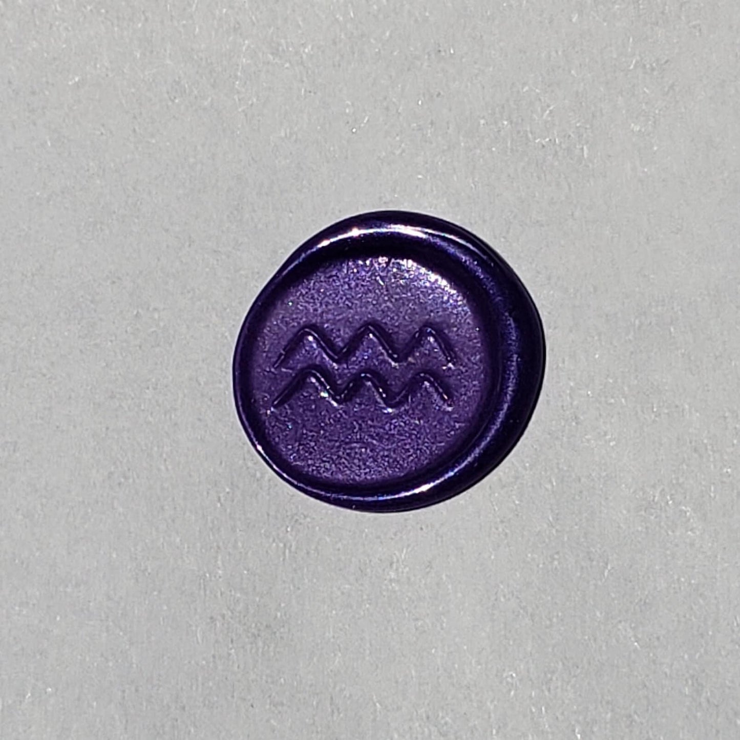 Aquarius sign wax seal signet ring