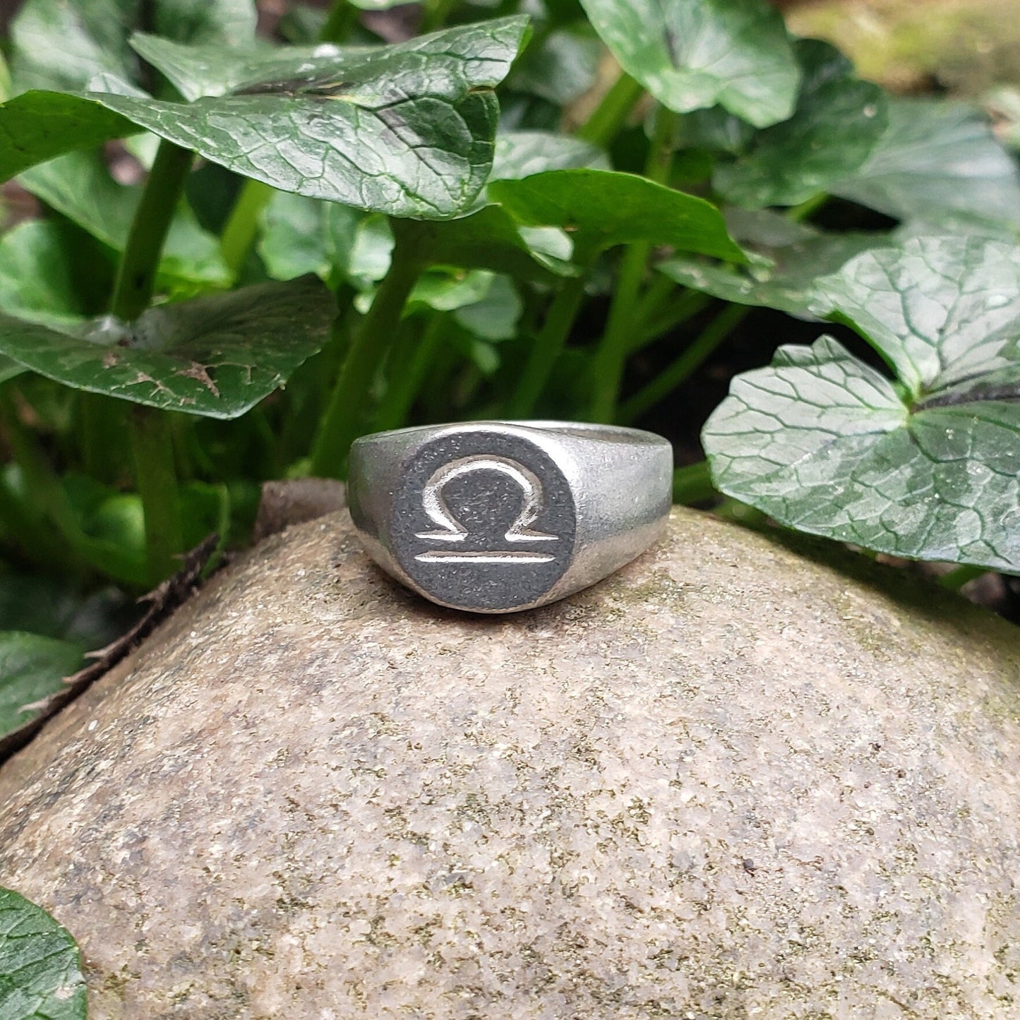 Libra sign wax seal signet ring