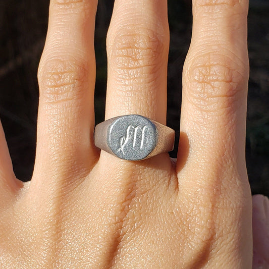 Virgo sign wax seal signet ring