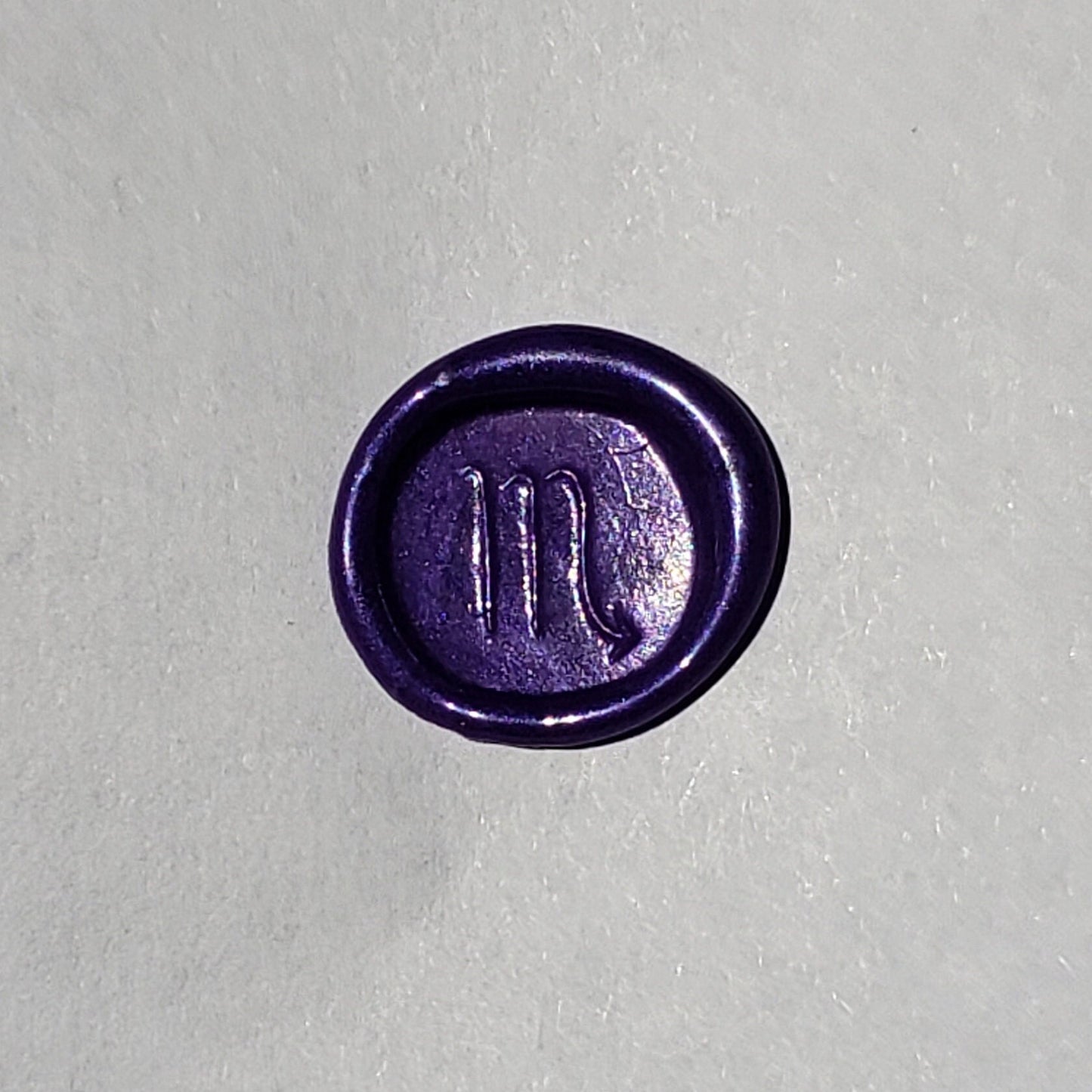 Scorpio sign wax seal signet ring