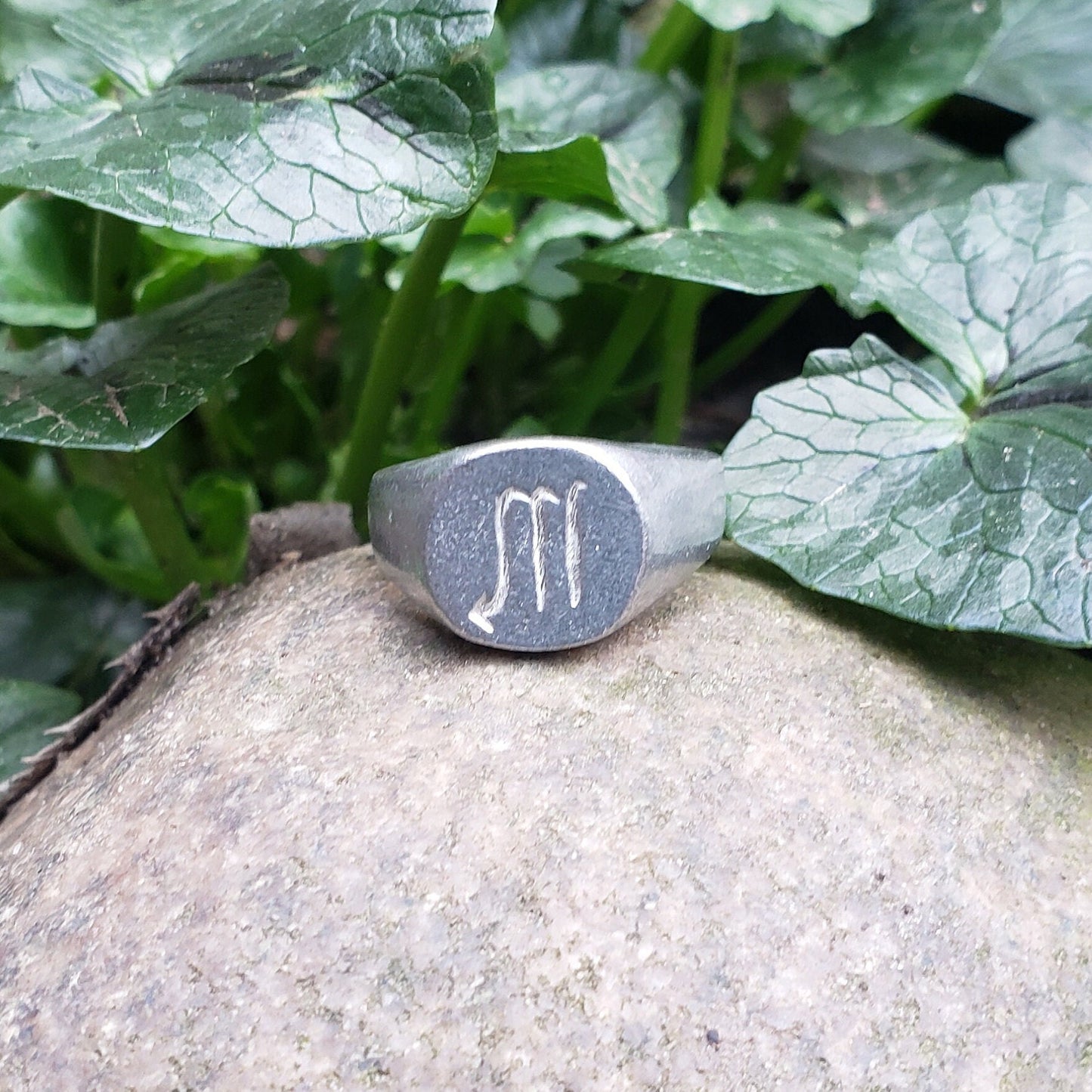 Scorpio sign wax seal signet ring