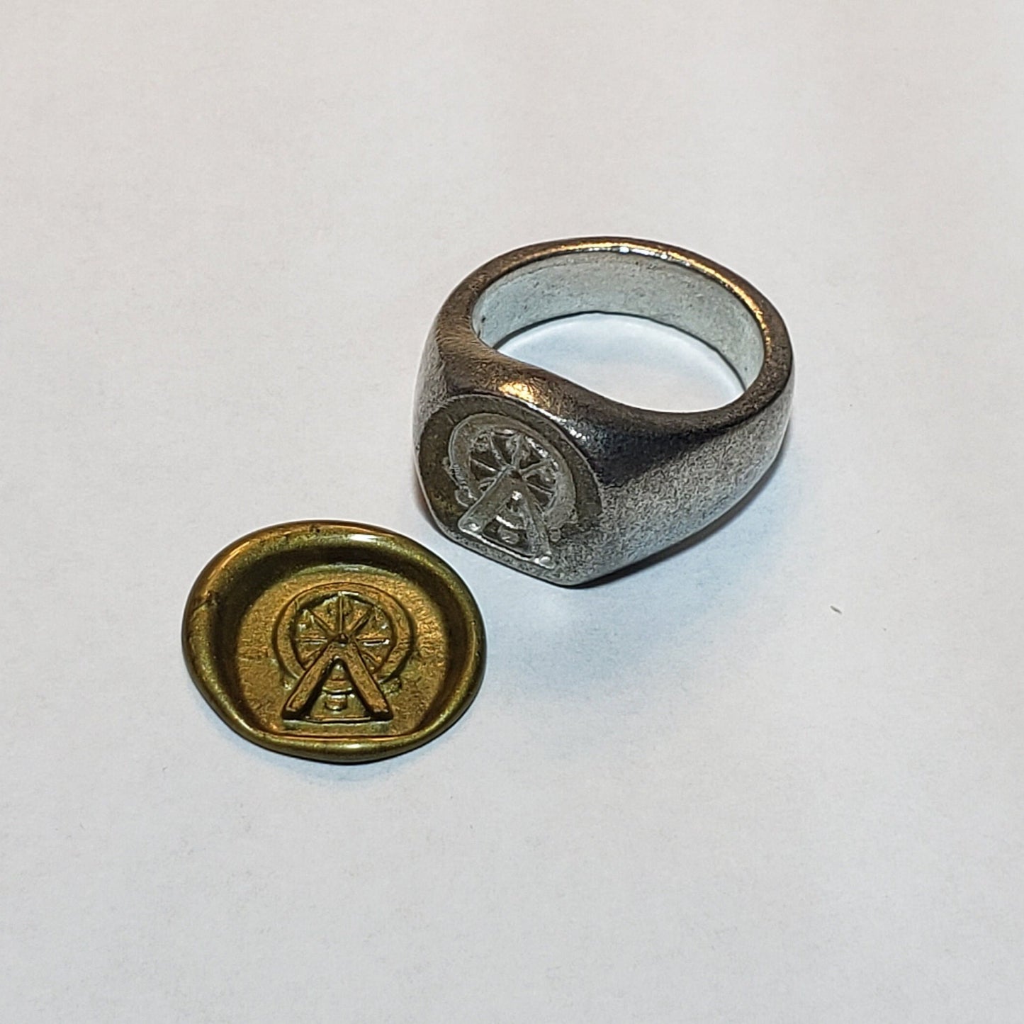 Ferris wheel wax seal signet ring