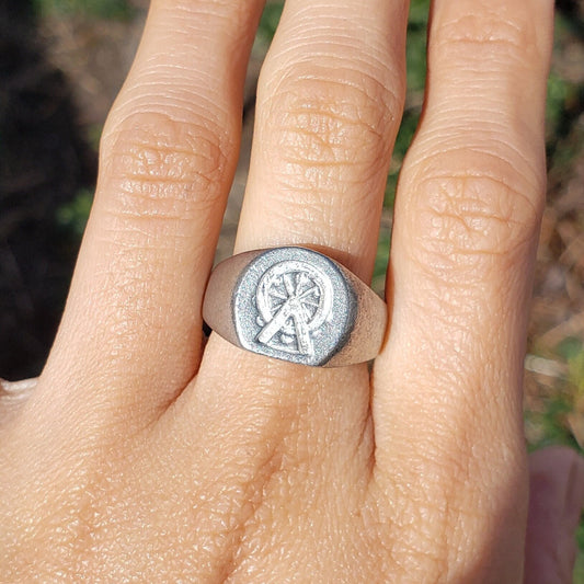 Ferris wheel wax seal signet ring