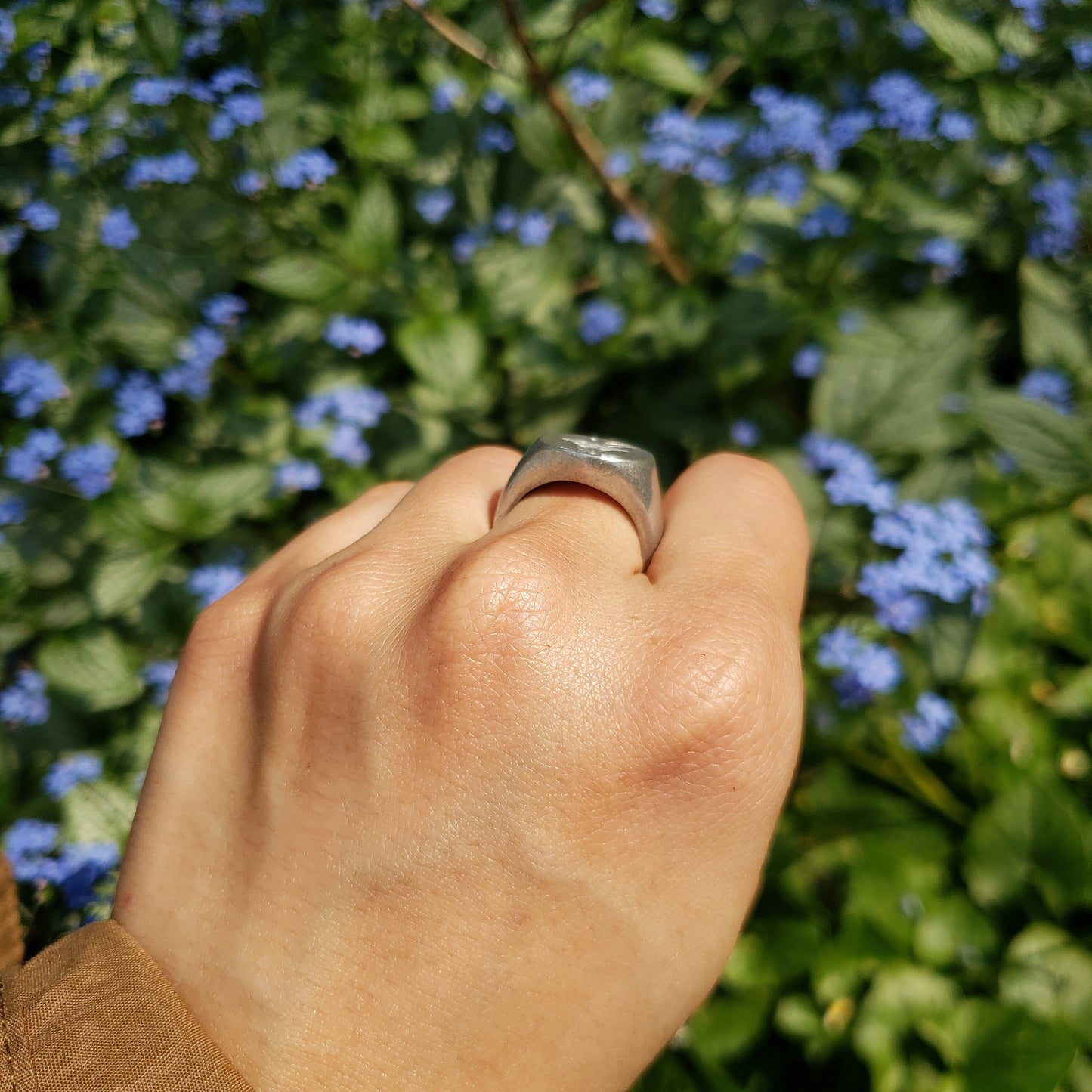 Apple core wax seal signet ring