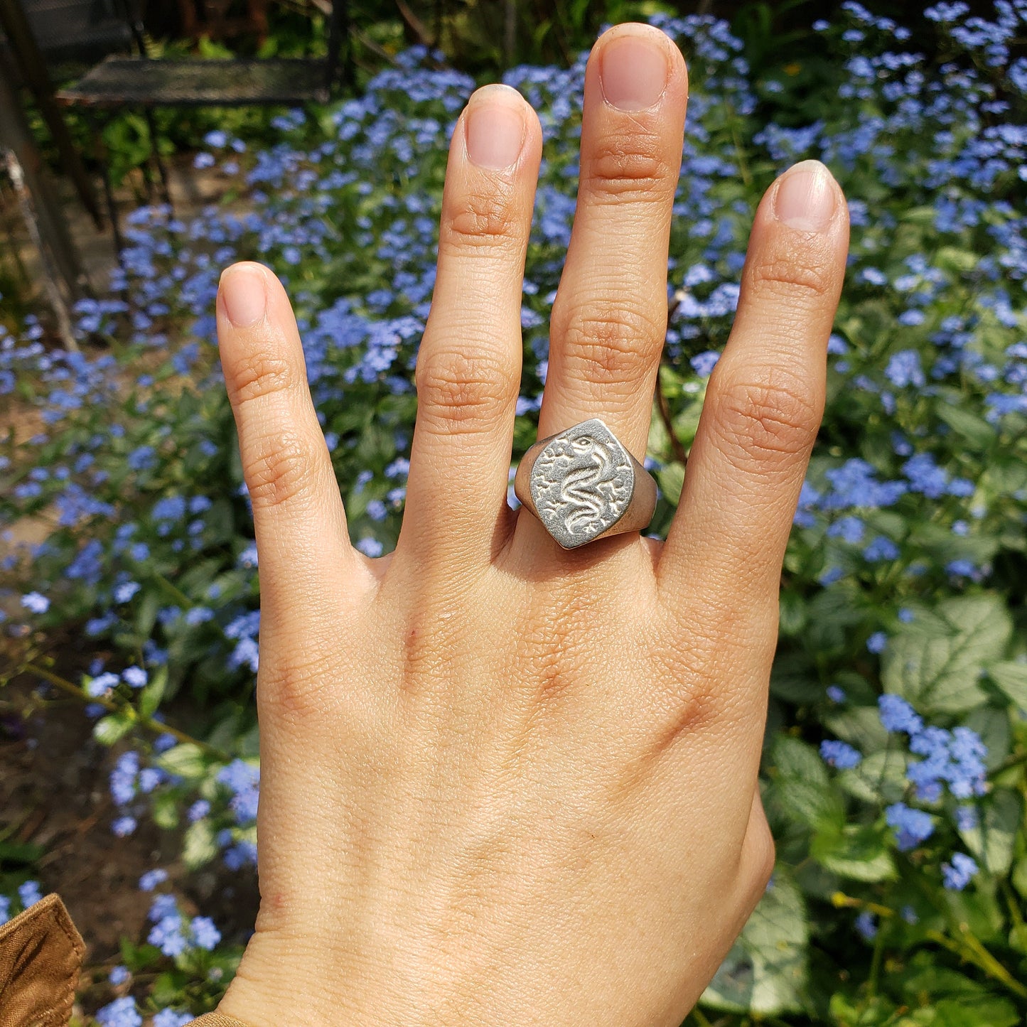 Electric eel wax seal signet ring