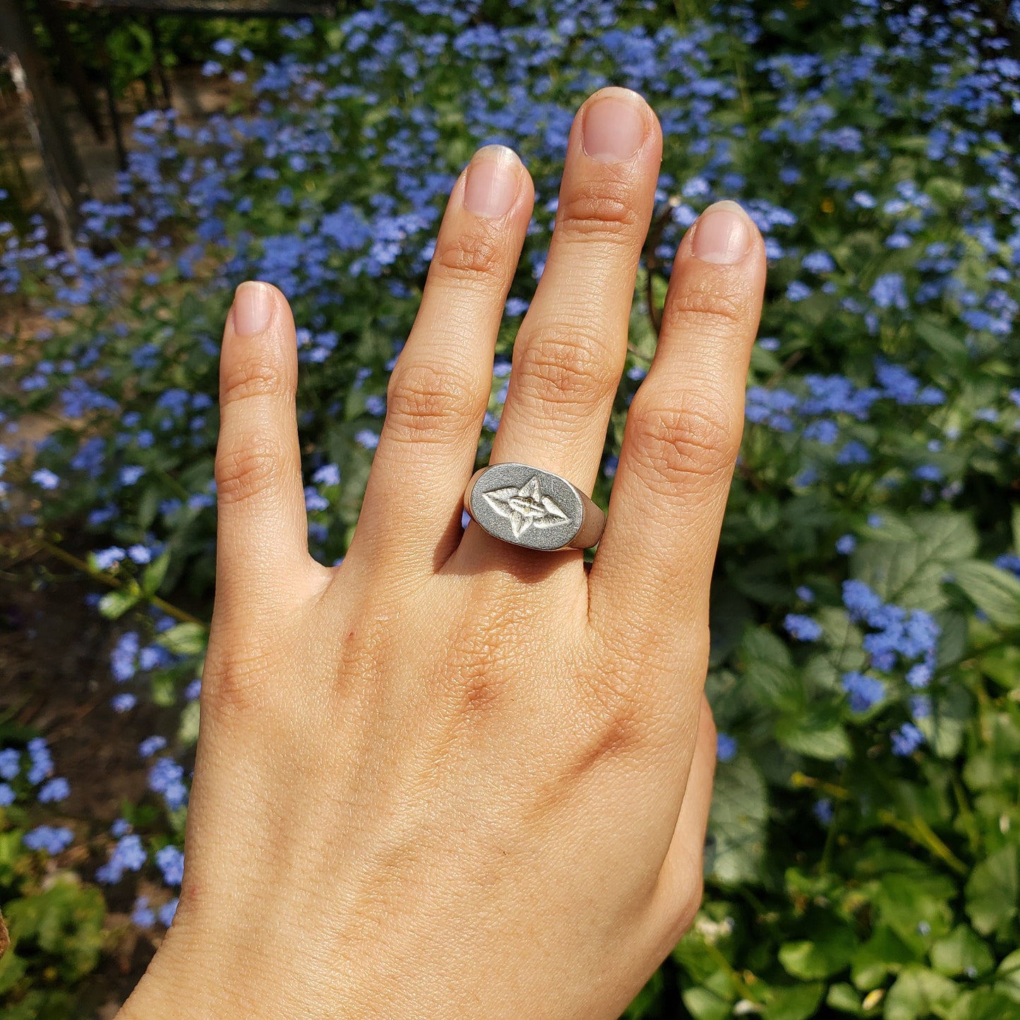 Mint wax seal signet ring