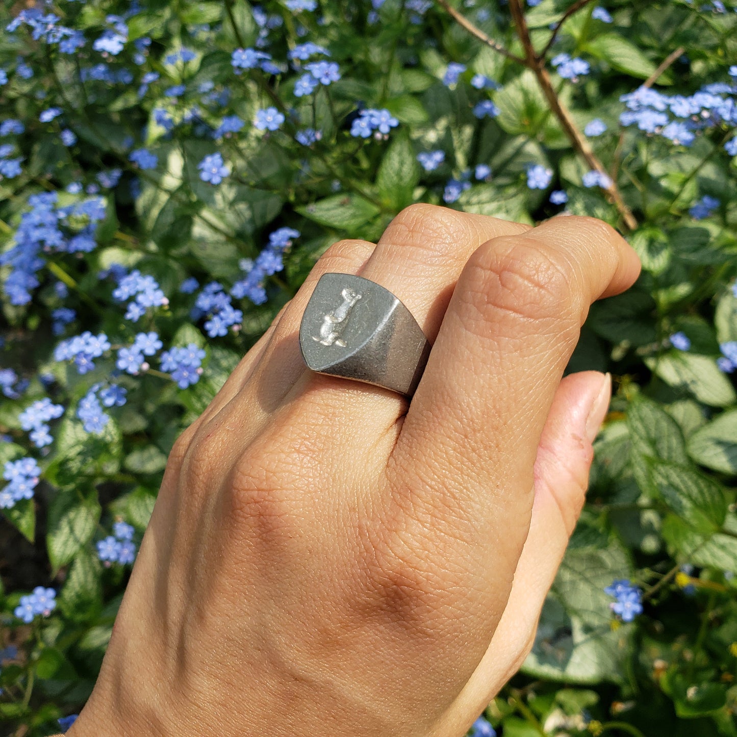 Prairie dog wax seal signet ring