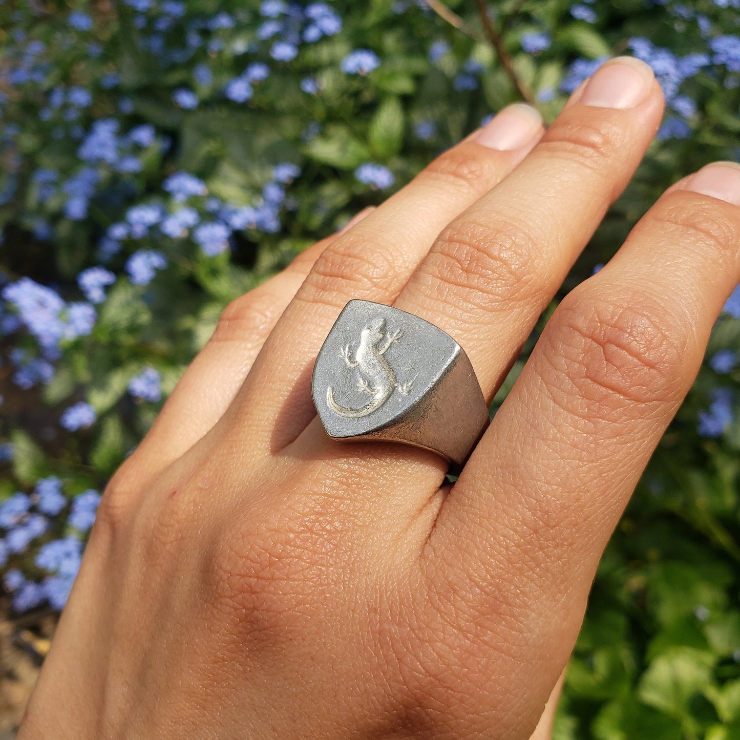 Salamander wax seal signet ring