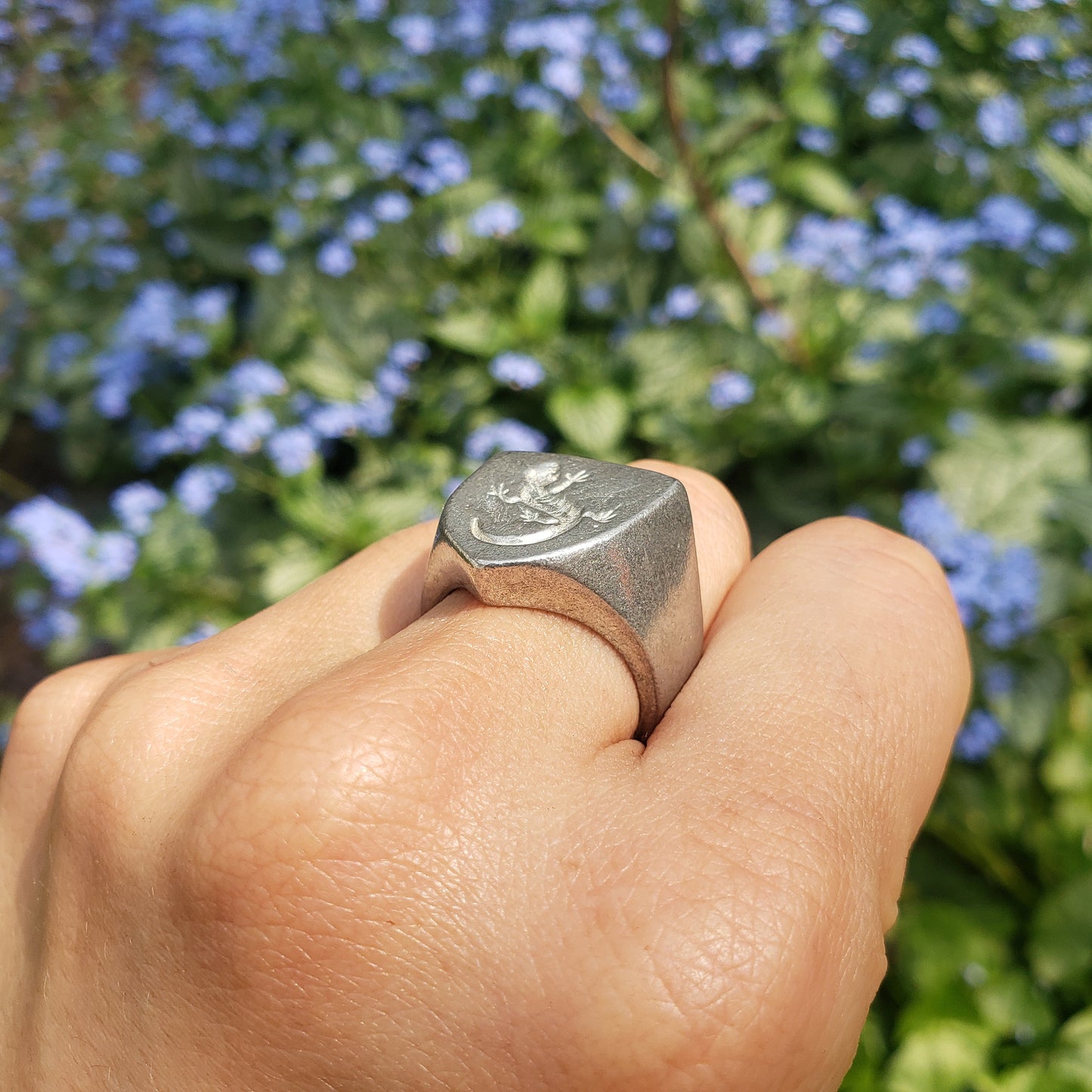 Salamander wax seal signet ring