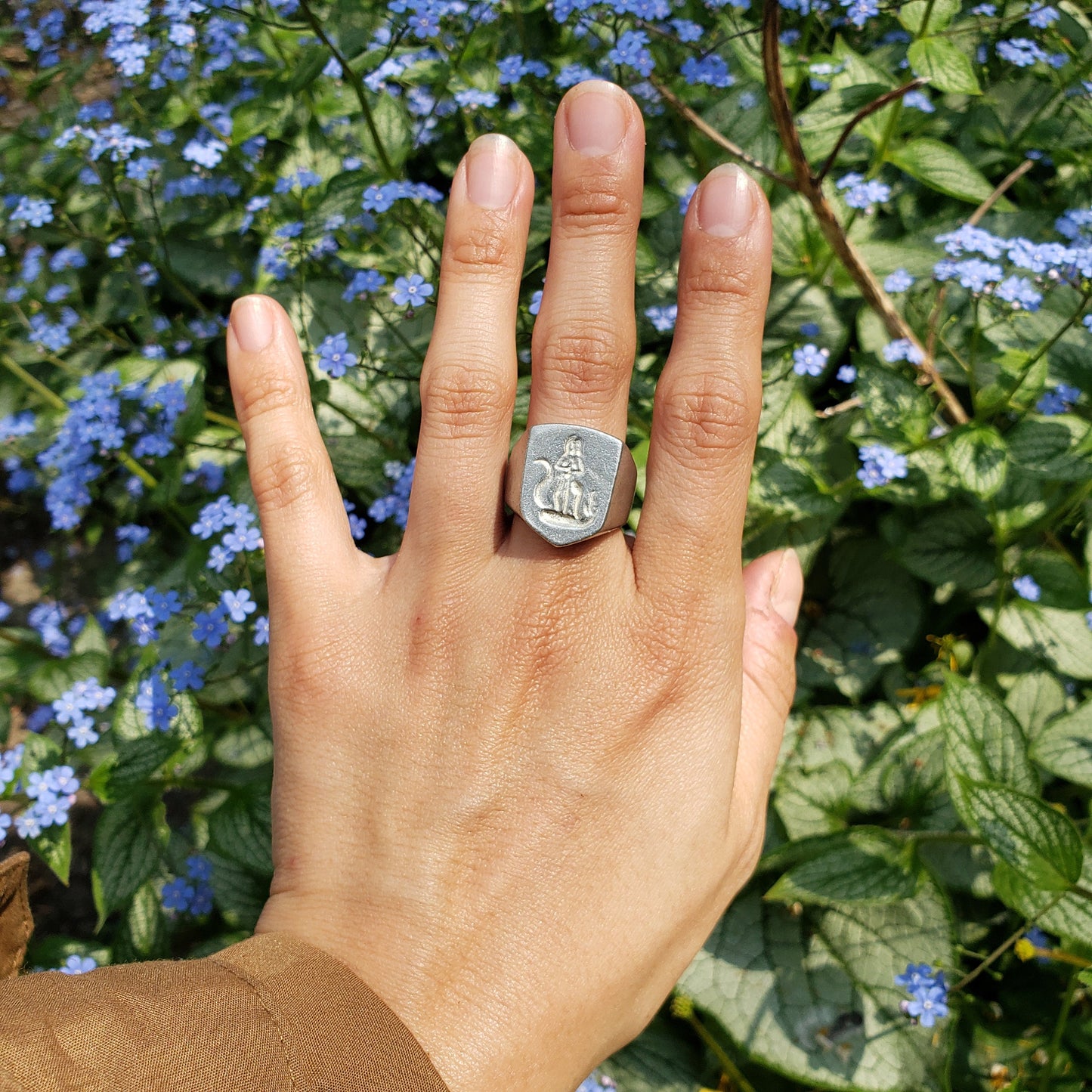 Serpent slayer wax seal signet ring