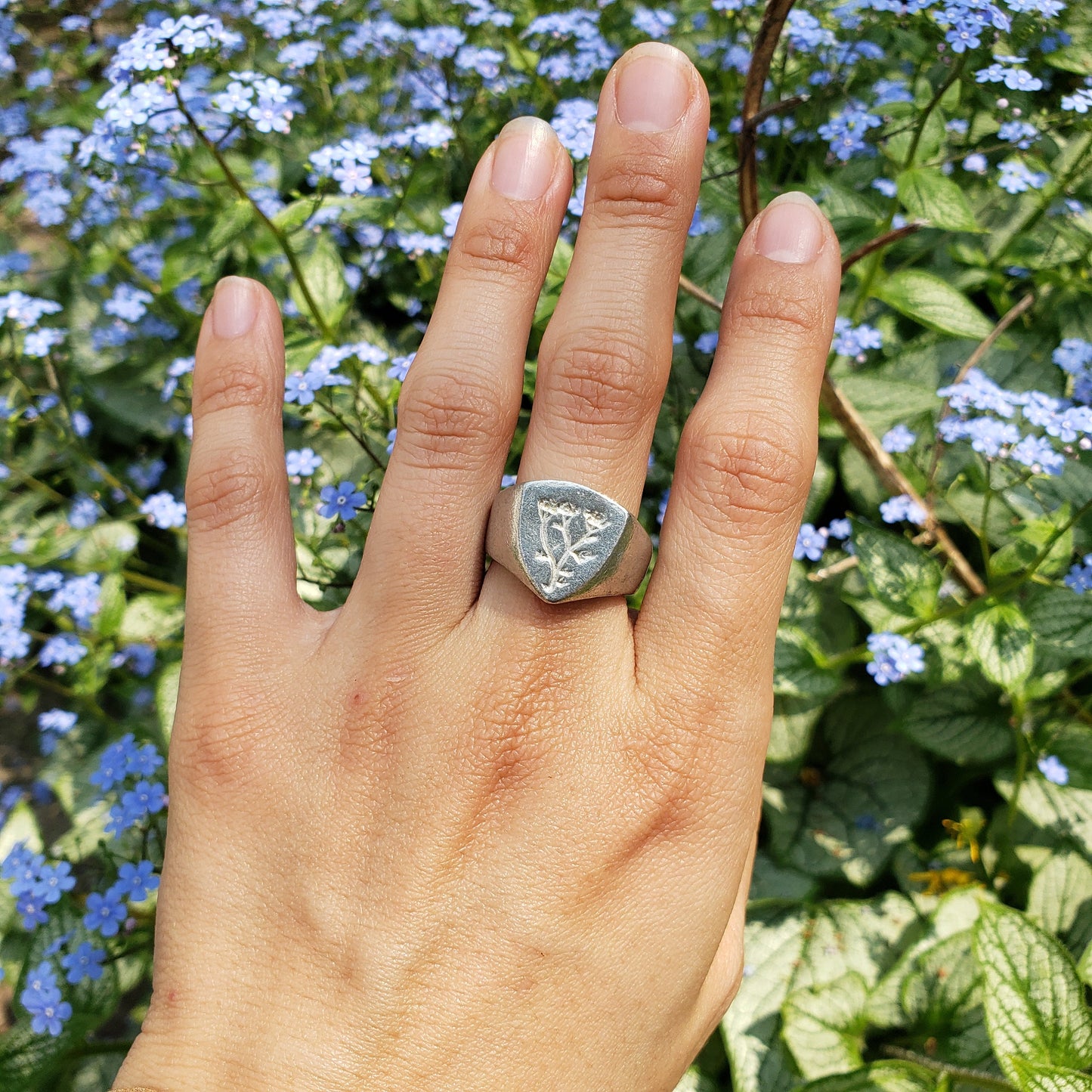 Yarrow wax seal signet ring