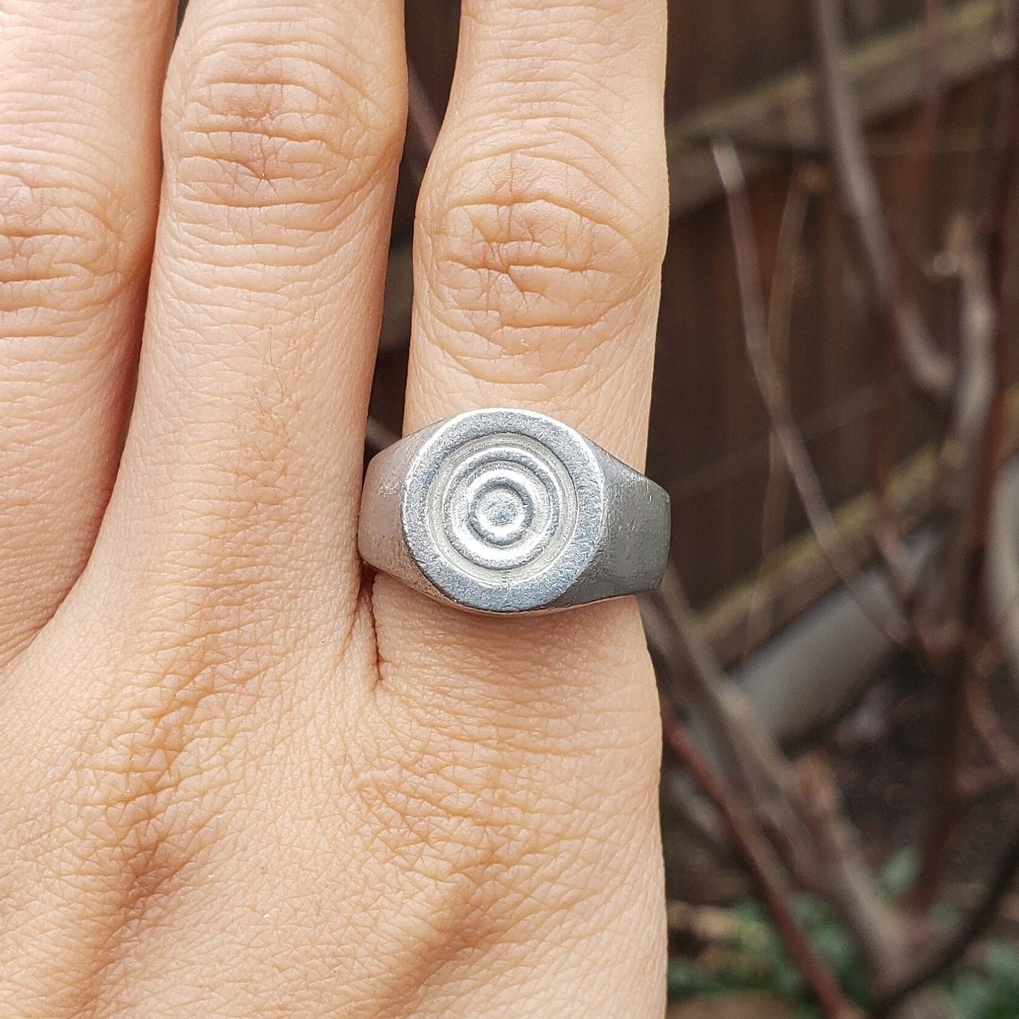 Tuna can top wax seal signet ring