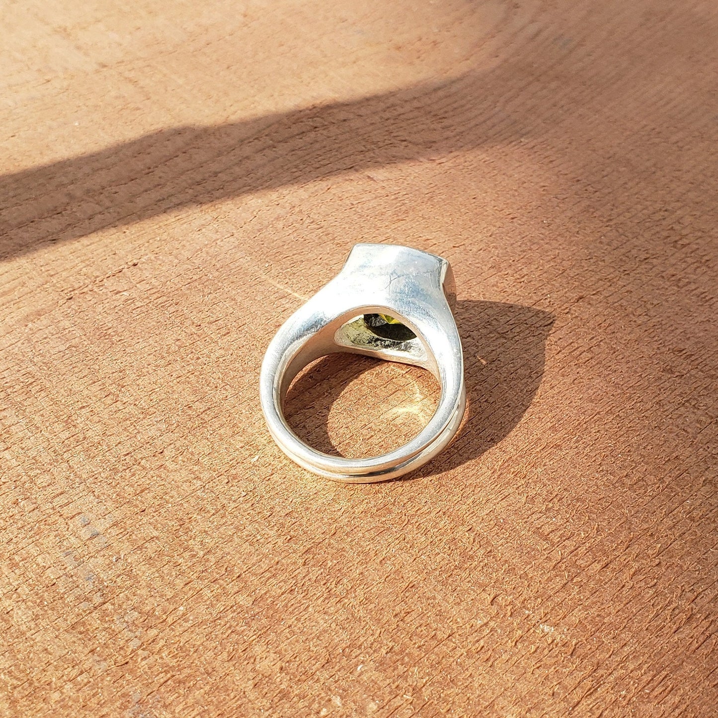 YAG citrus silver ring