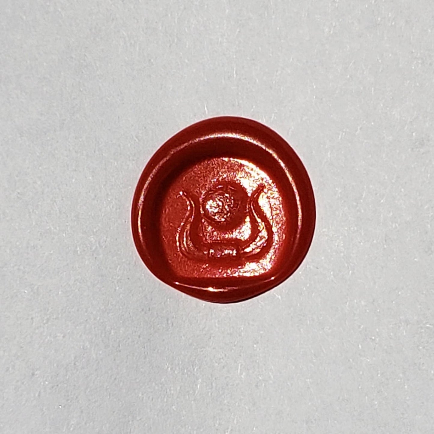 Hathor horns with sun disk wax seal signet ring