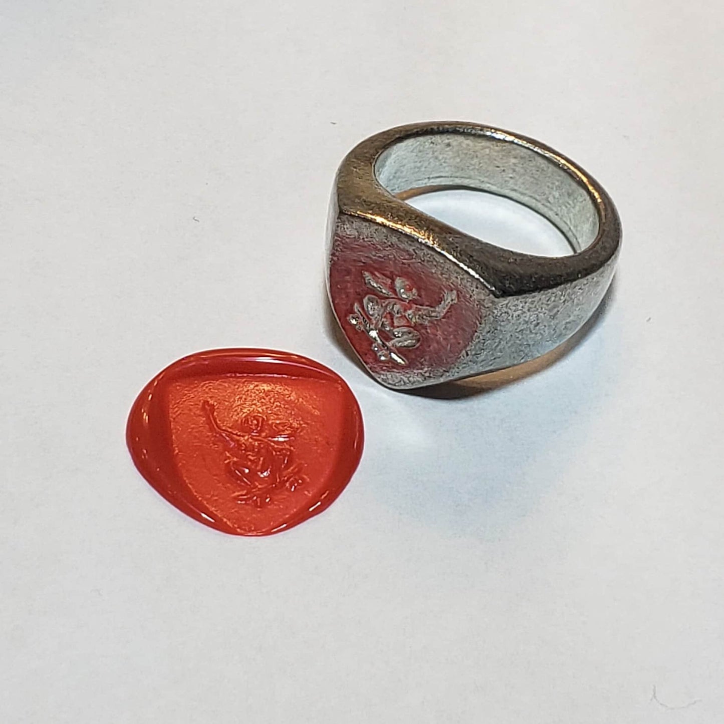 Skater wax seal signet ring