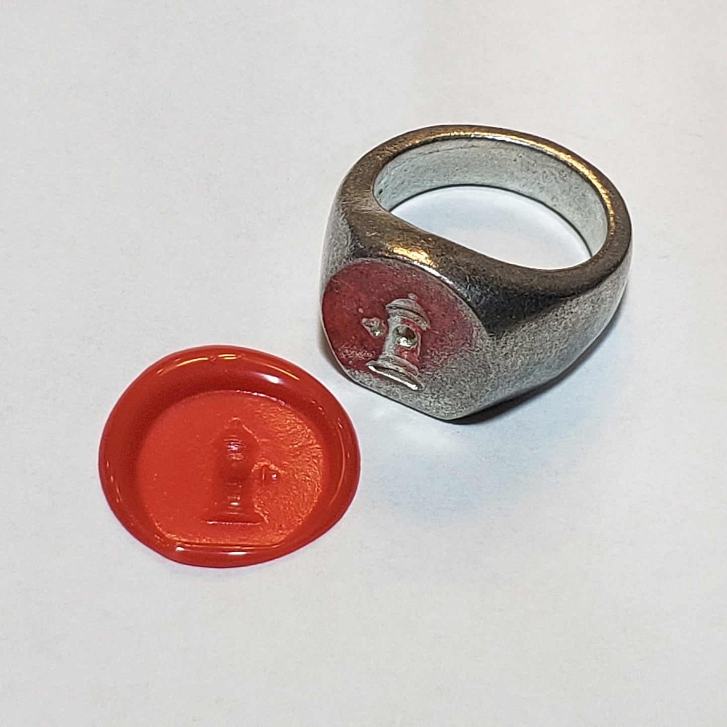 Fire hydrant wax seal signet ring