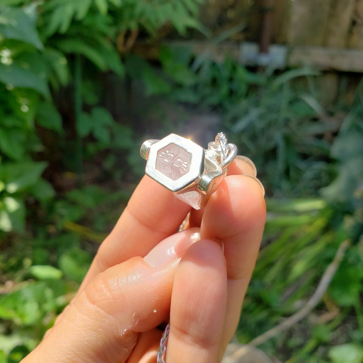 Crow quartz tower pendant