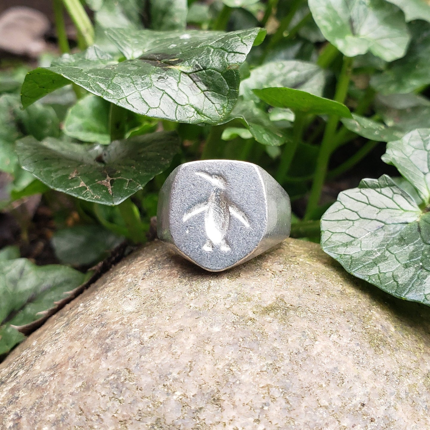 Penguin wax seal signet ring