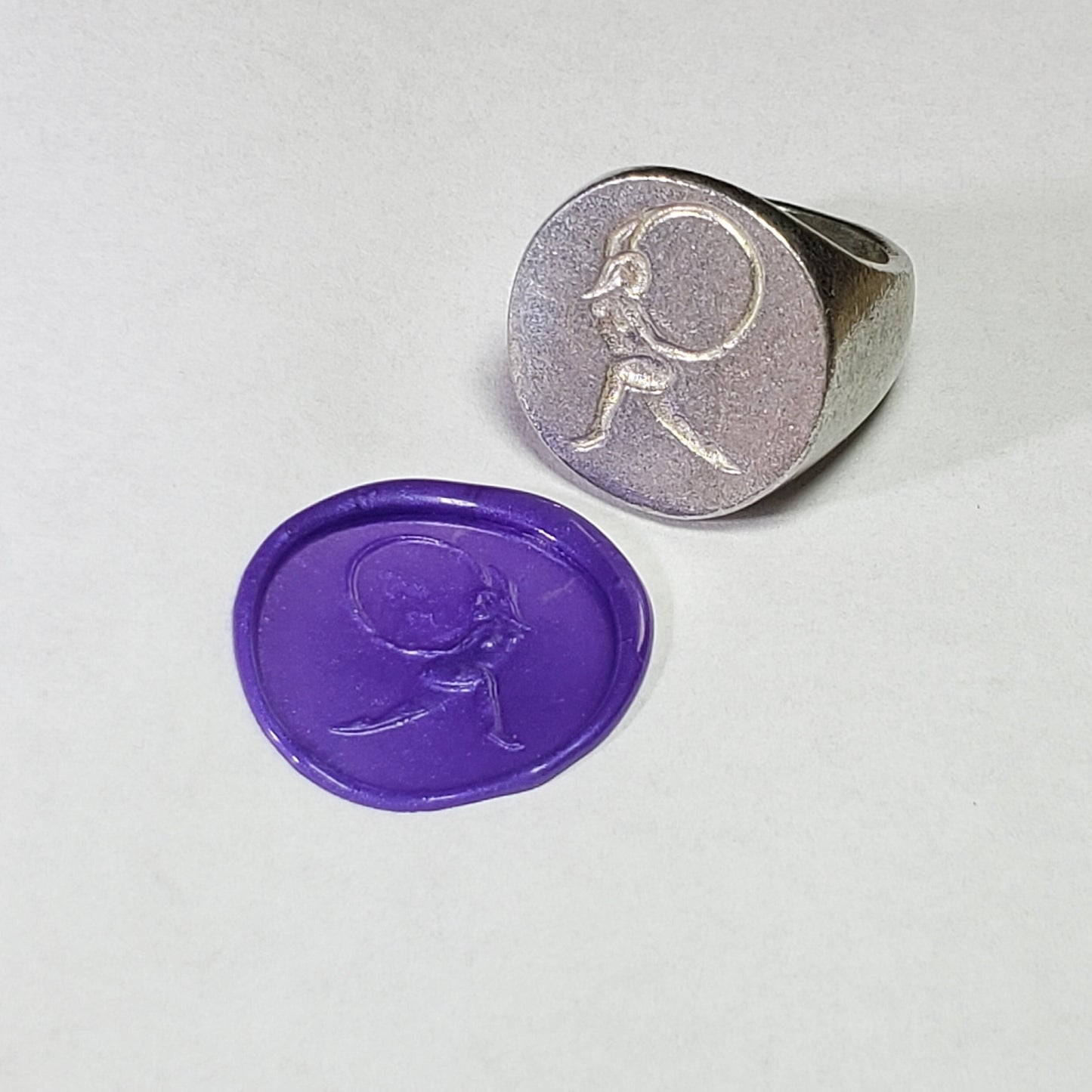 Gymnastics hoop wax seal signet ring