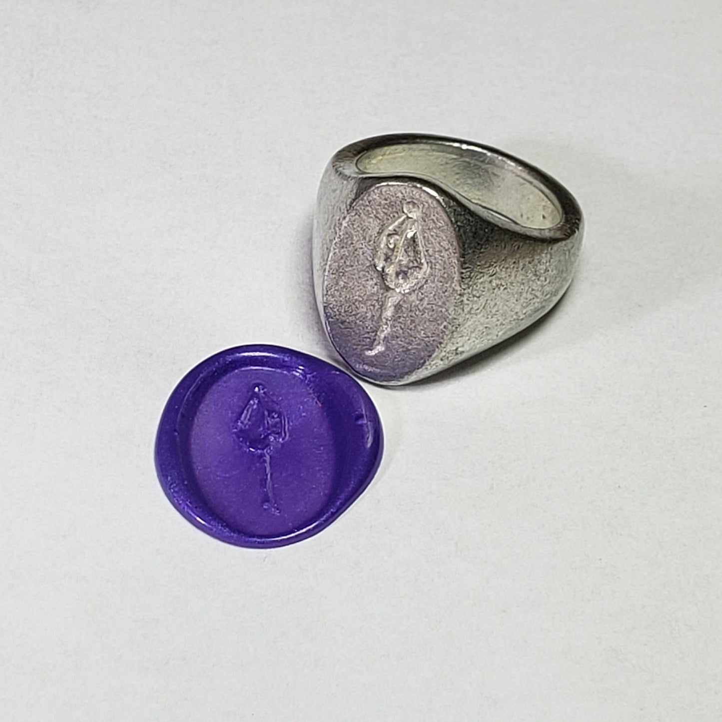 Gymnastics ball wax seal signet ring