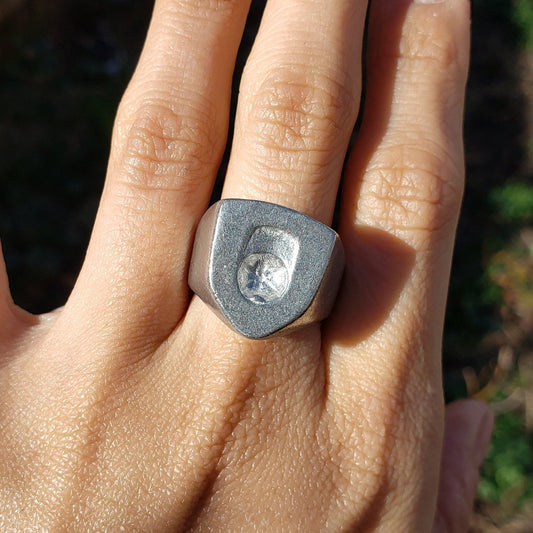 Baseball cap wax seal signet ring