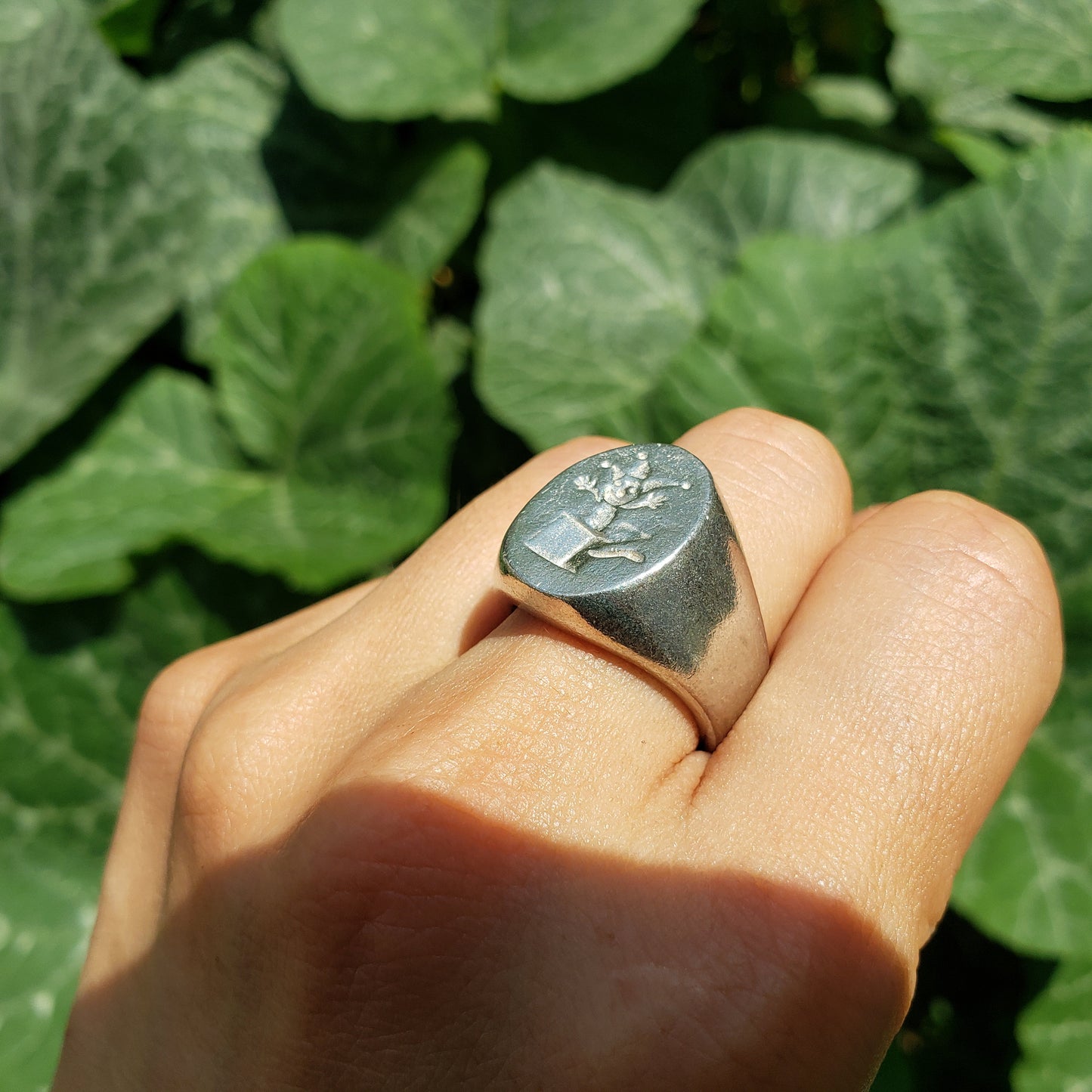 Jack in the box wax seal signet ring